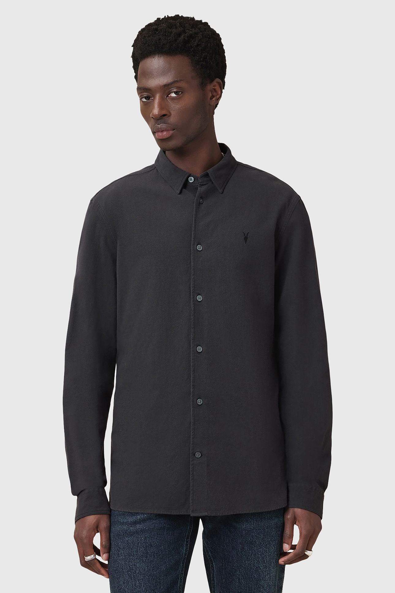 LOVELL LS SHIRT WASHED BLACK 6