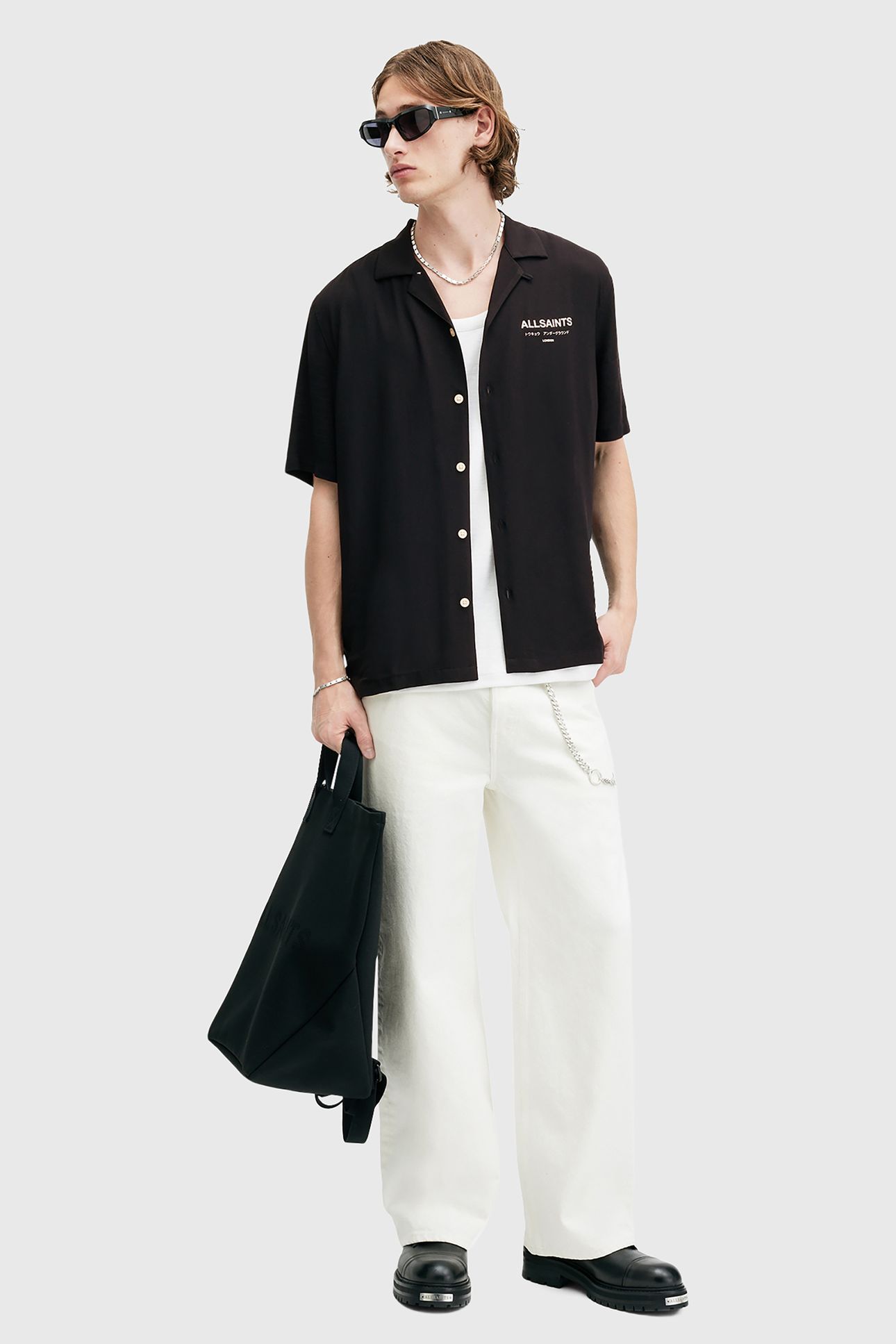UNDERGROUND SS SHIRT JET BLACK/ECRU 5