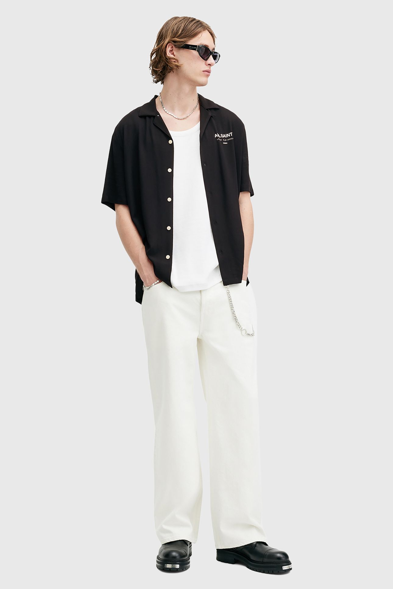 UNDERGROUND SS SHIRT JET BLACK/ECRU 3