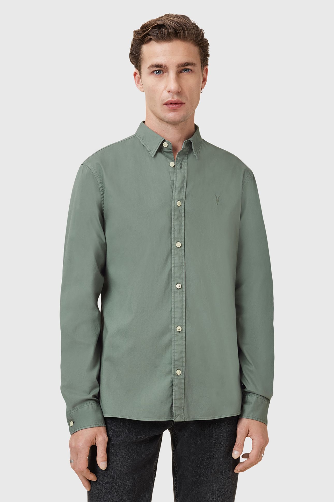 HAWTHORNE LS SHIRT SMOKEY GREEN 1