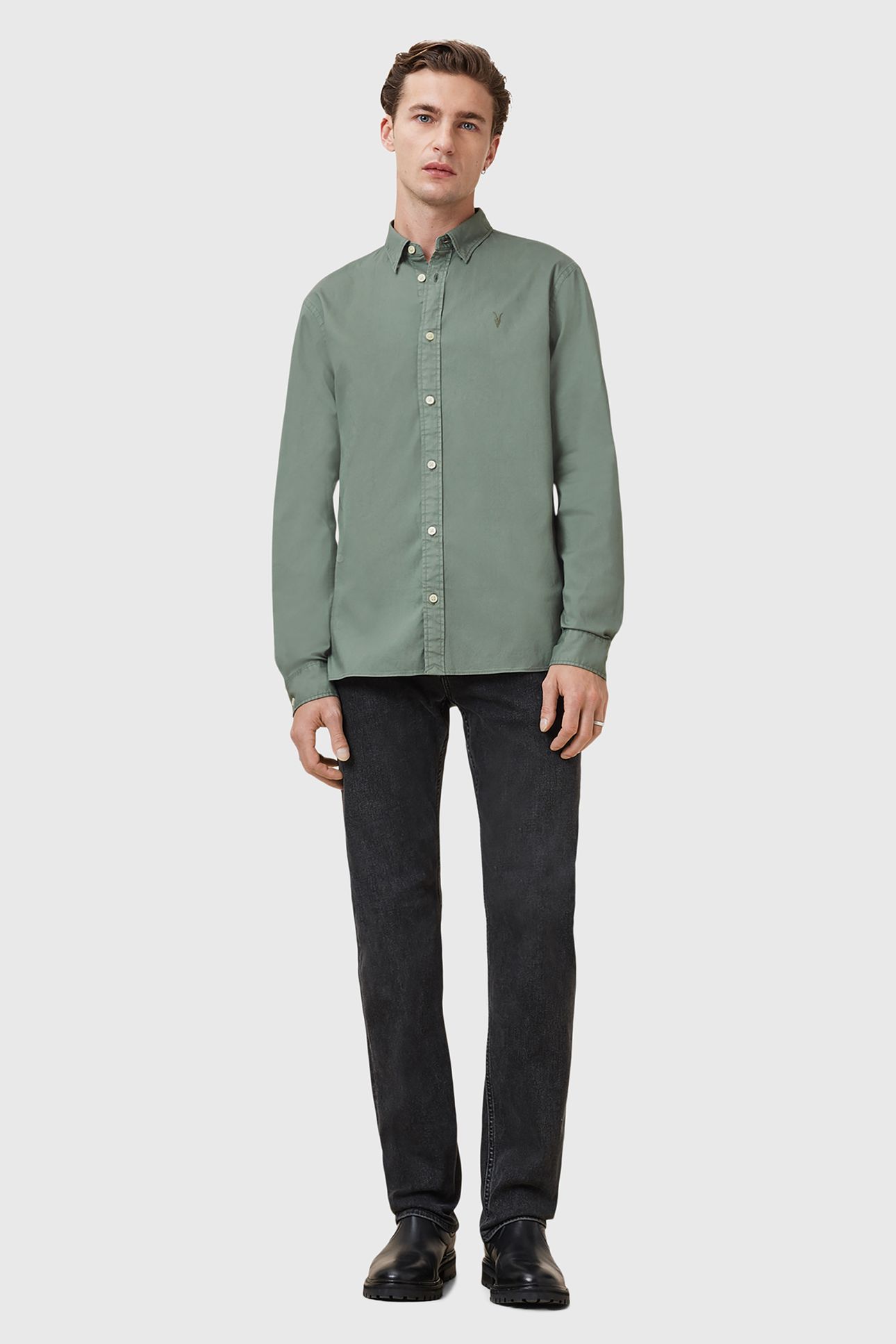 HAWTHORNE LS SHIRT SMOKEY GREEN 3