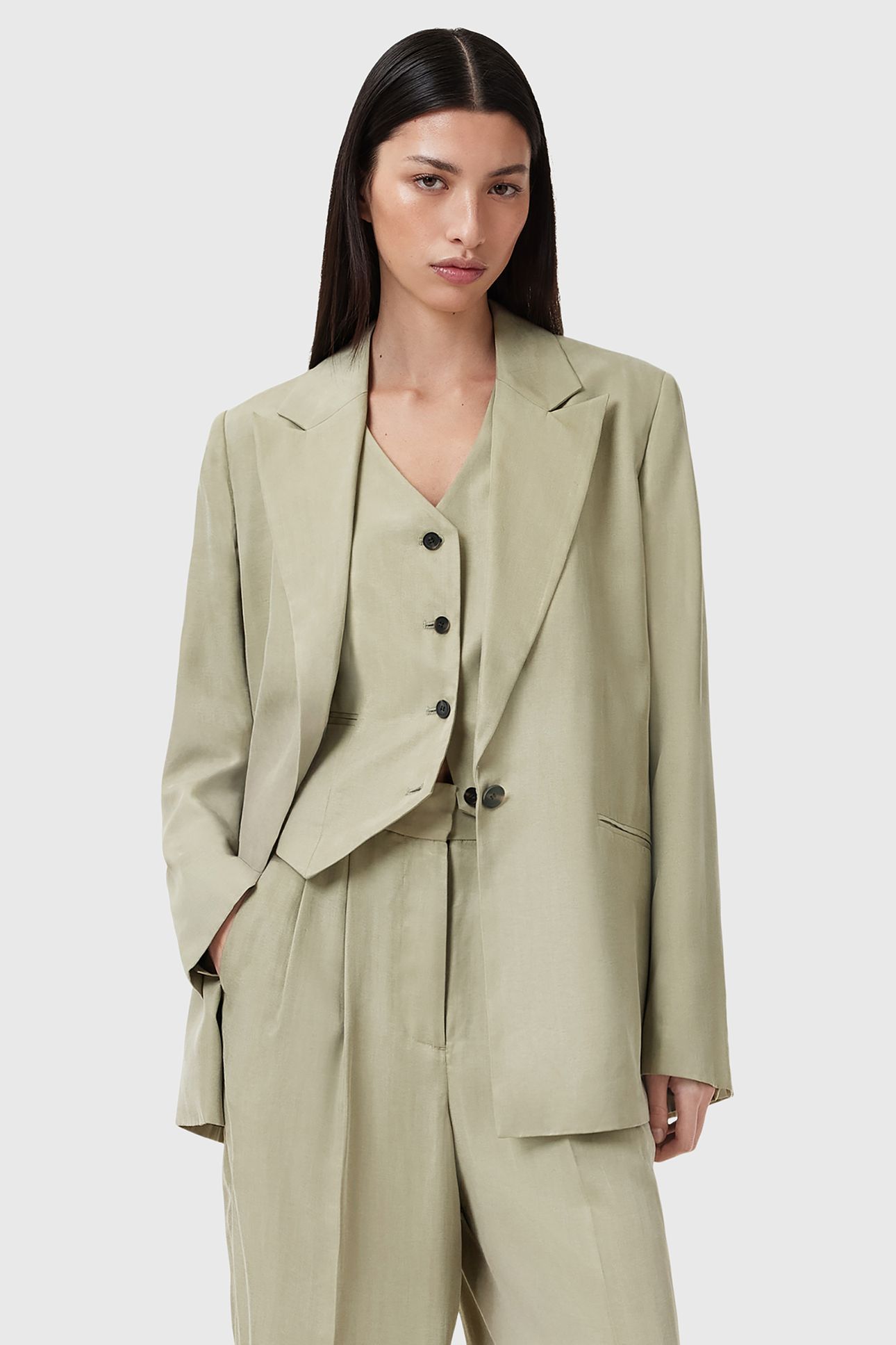 AVERIE TEN BLAZER SAGE GREEN 1