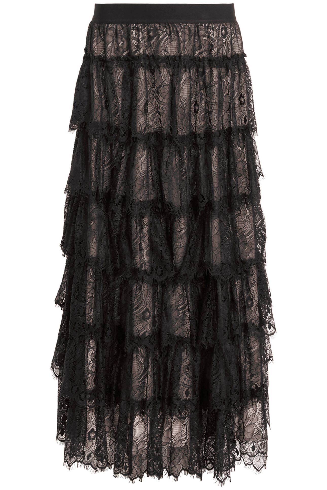 RORY LACE MAXI SKIRT BLACK 5