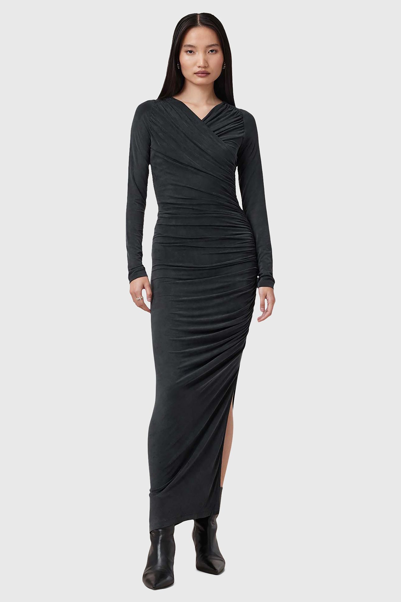HANAKO CUPRO DRESS BLACK 5