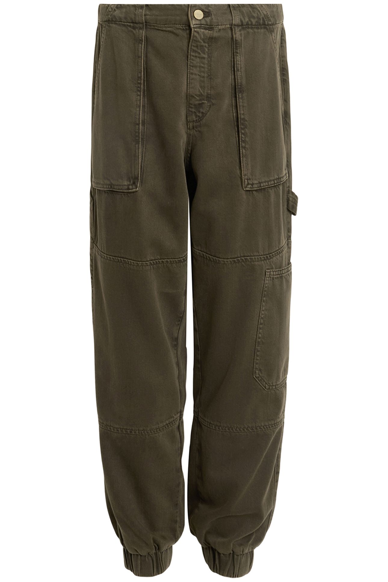 MILA DENIM TROUSER KHAKI GREEN 4