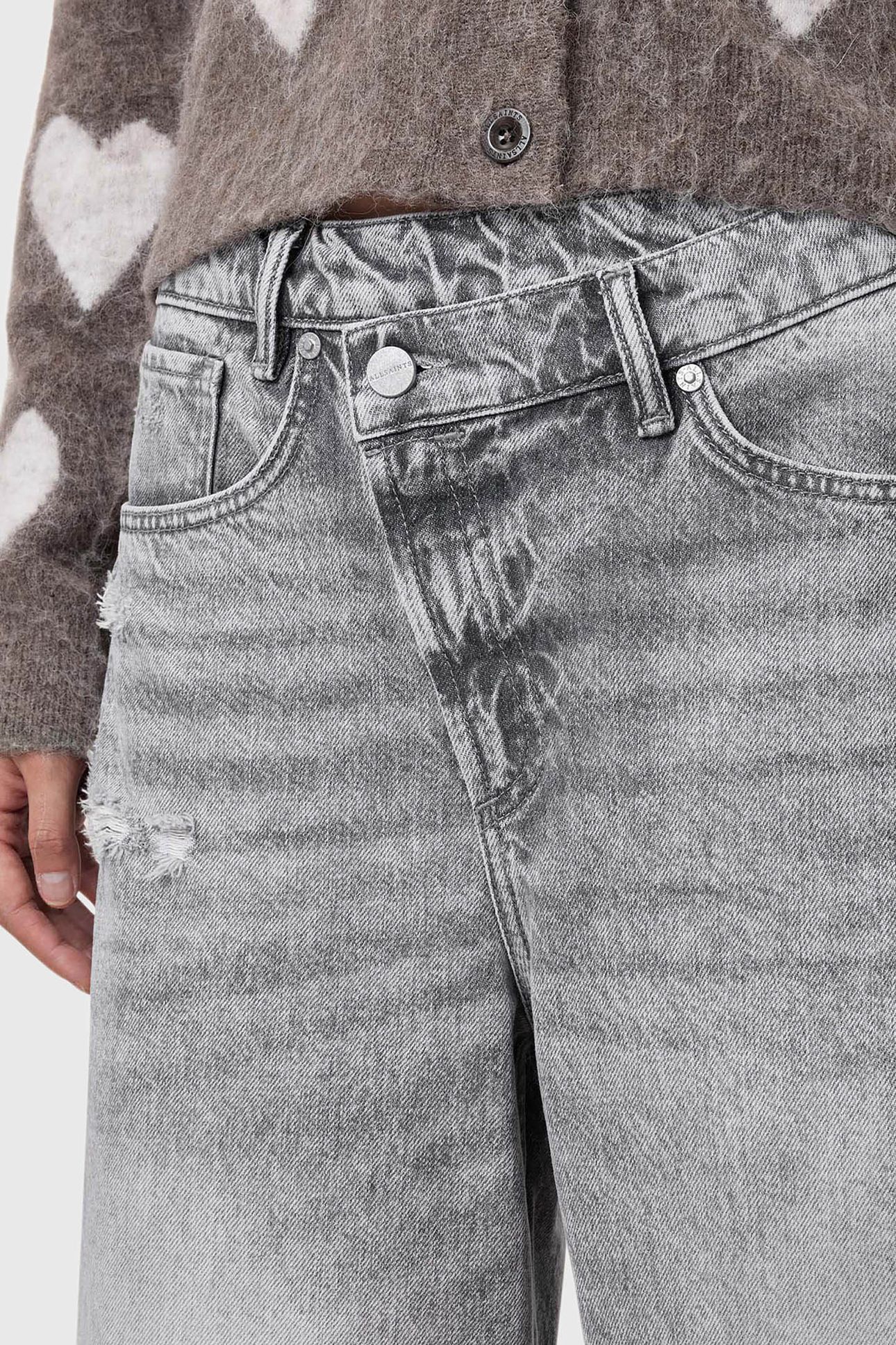 AKI CROSSOVER JEAN WASHED GREY 6
