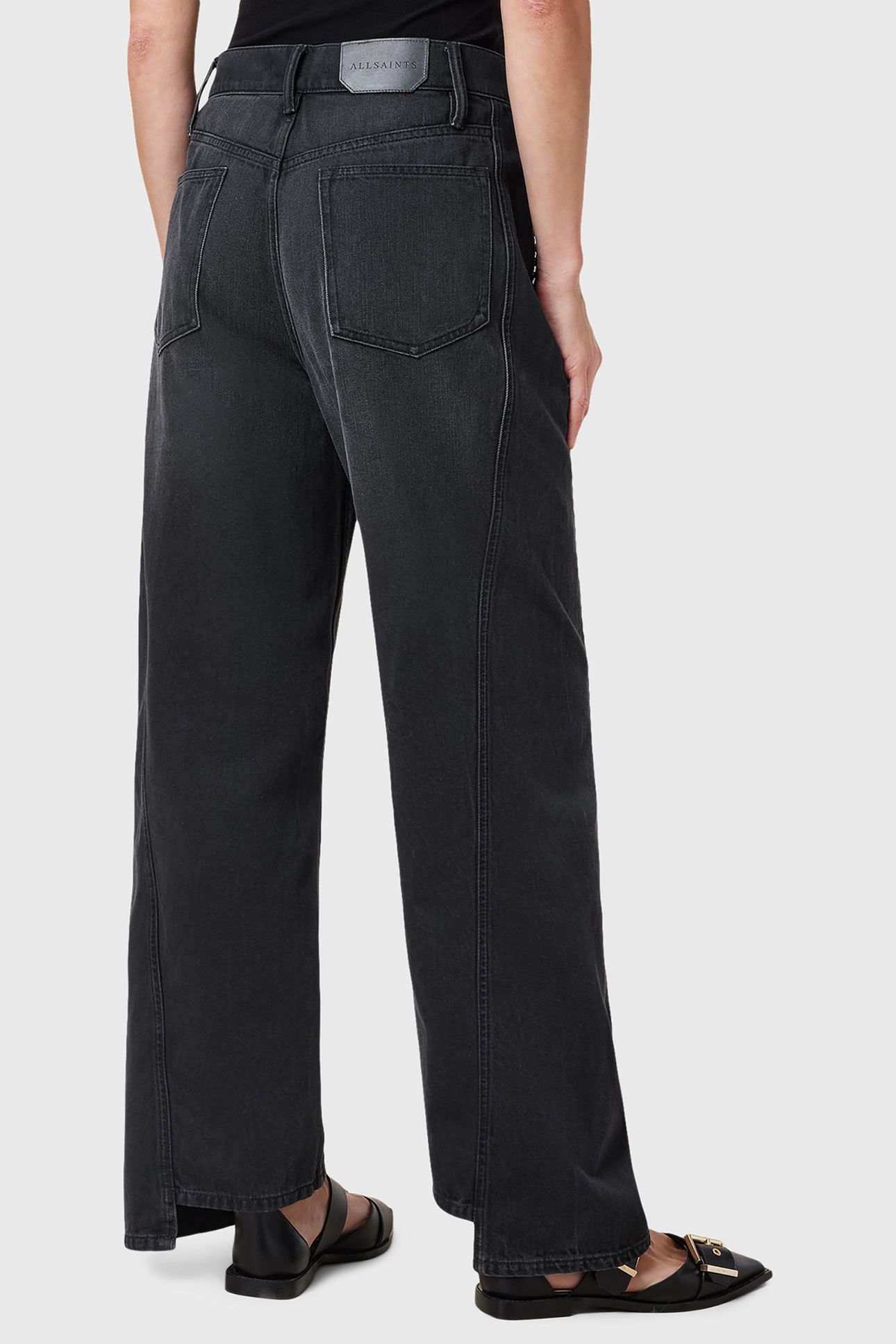FRANKIE STUD JEAN WASHED BLACK 2