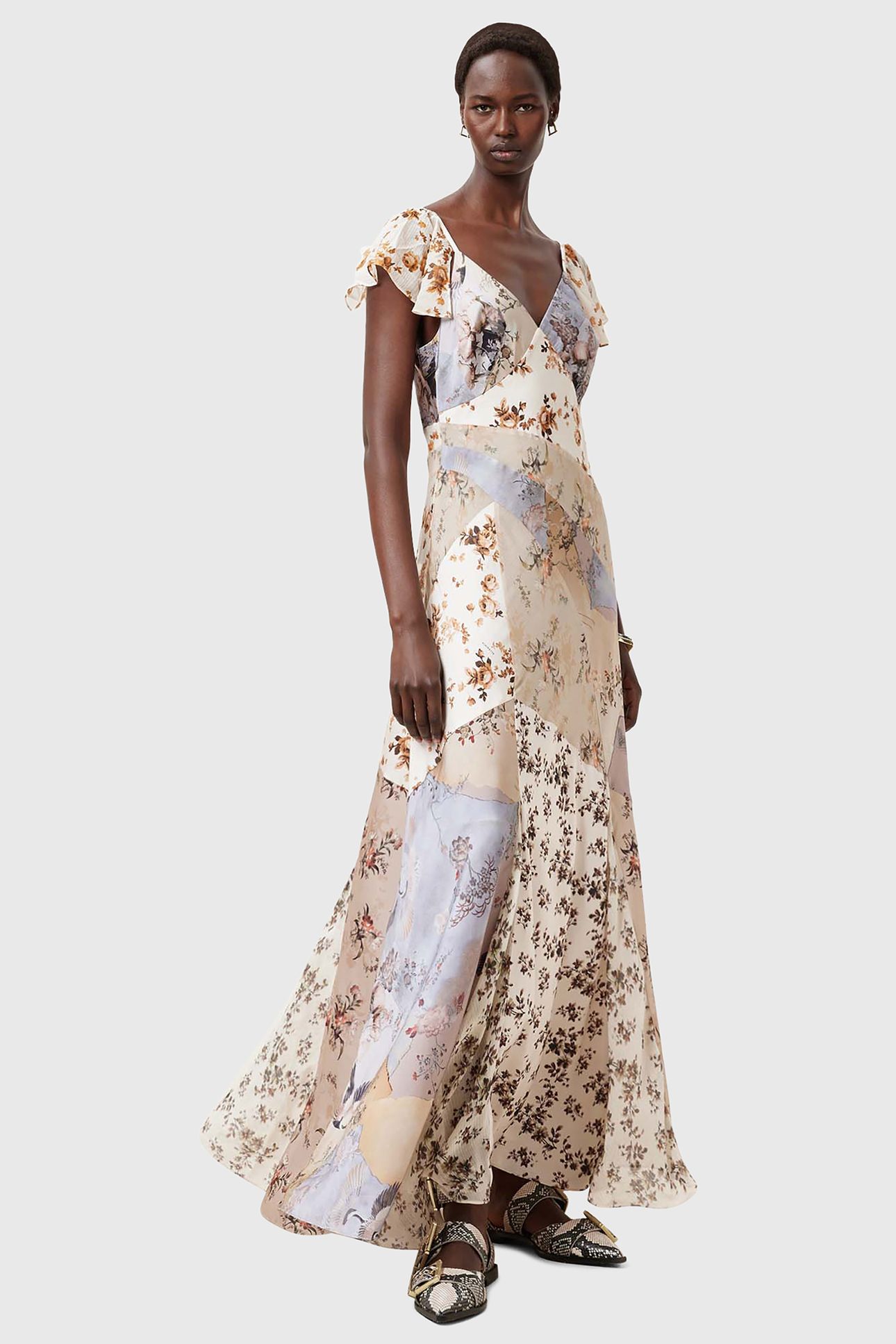 LALA DRESS ORIGIN DITSY BROWN 4