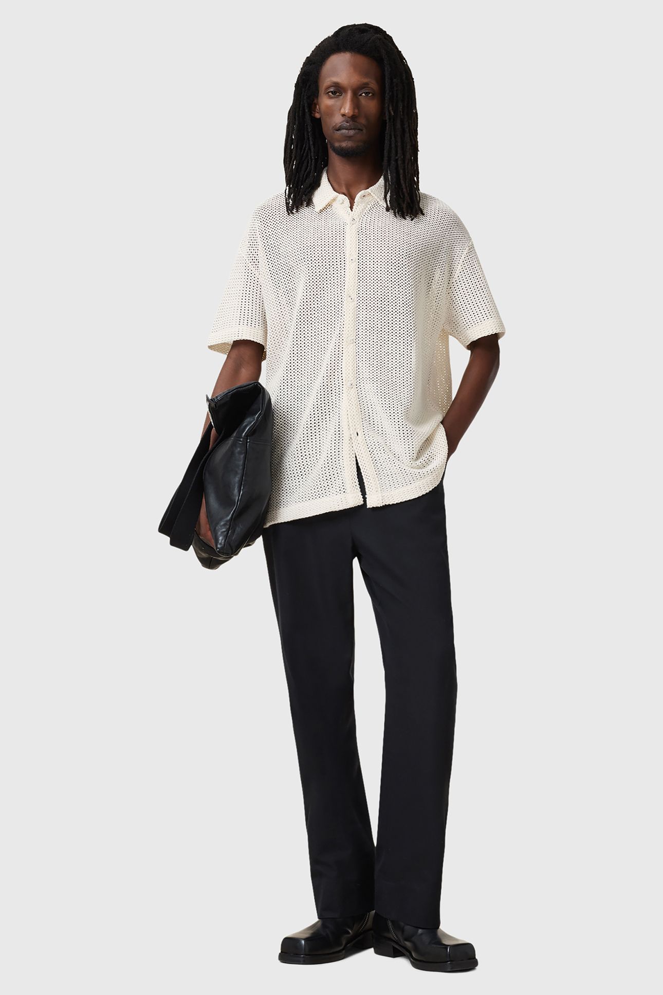 MUNROE SS SHIRT CHALK WHITE 5