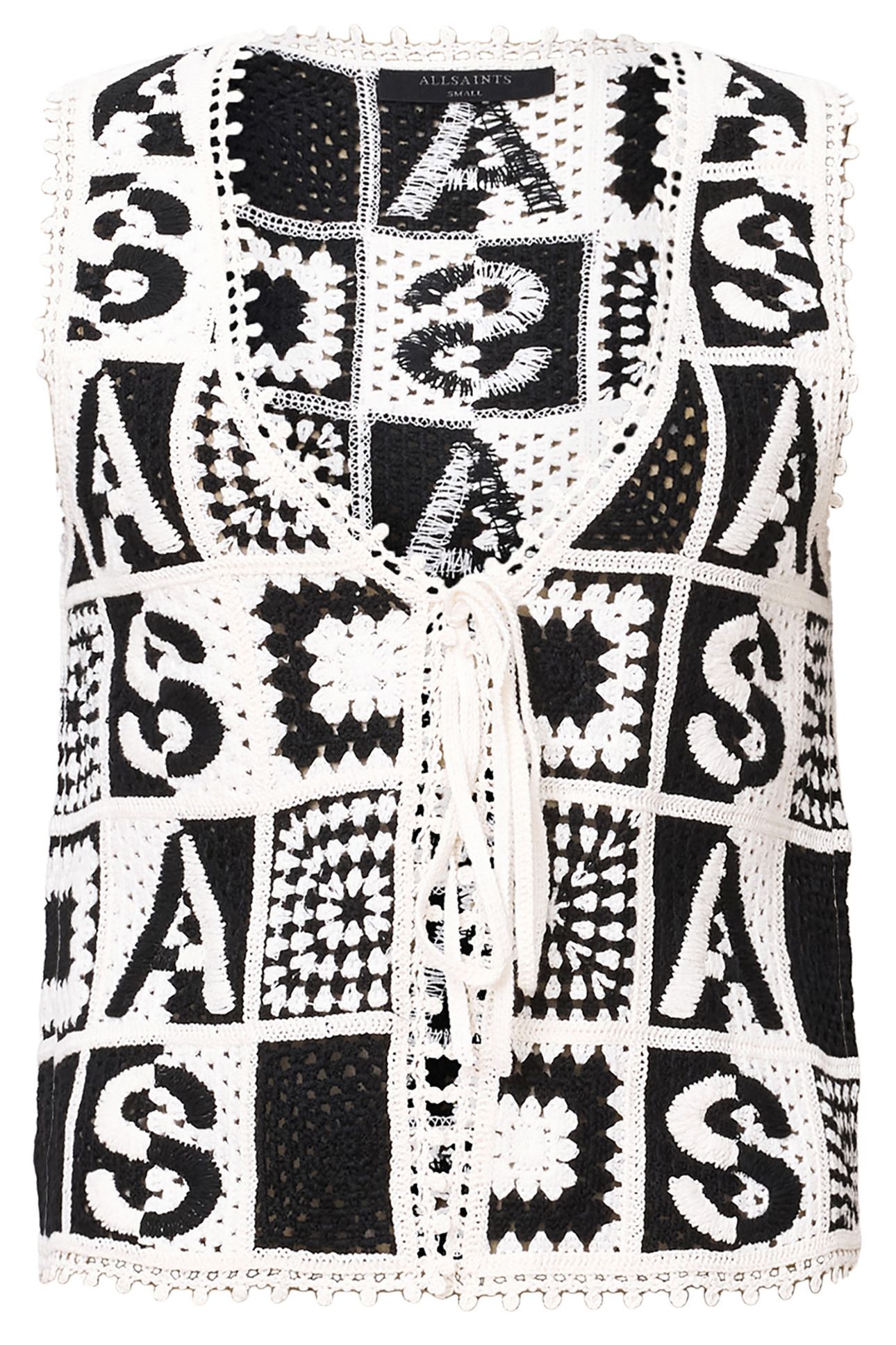 FLORENCE WAISTCOAT BLACK/CHALK WHITE 4