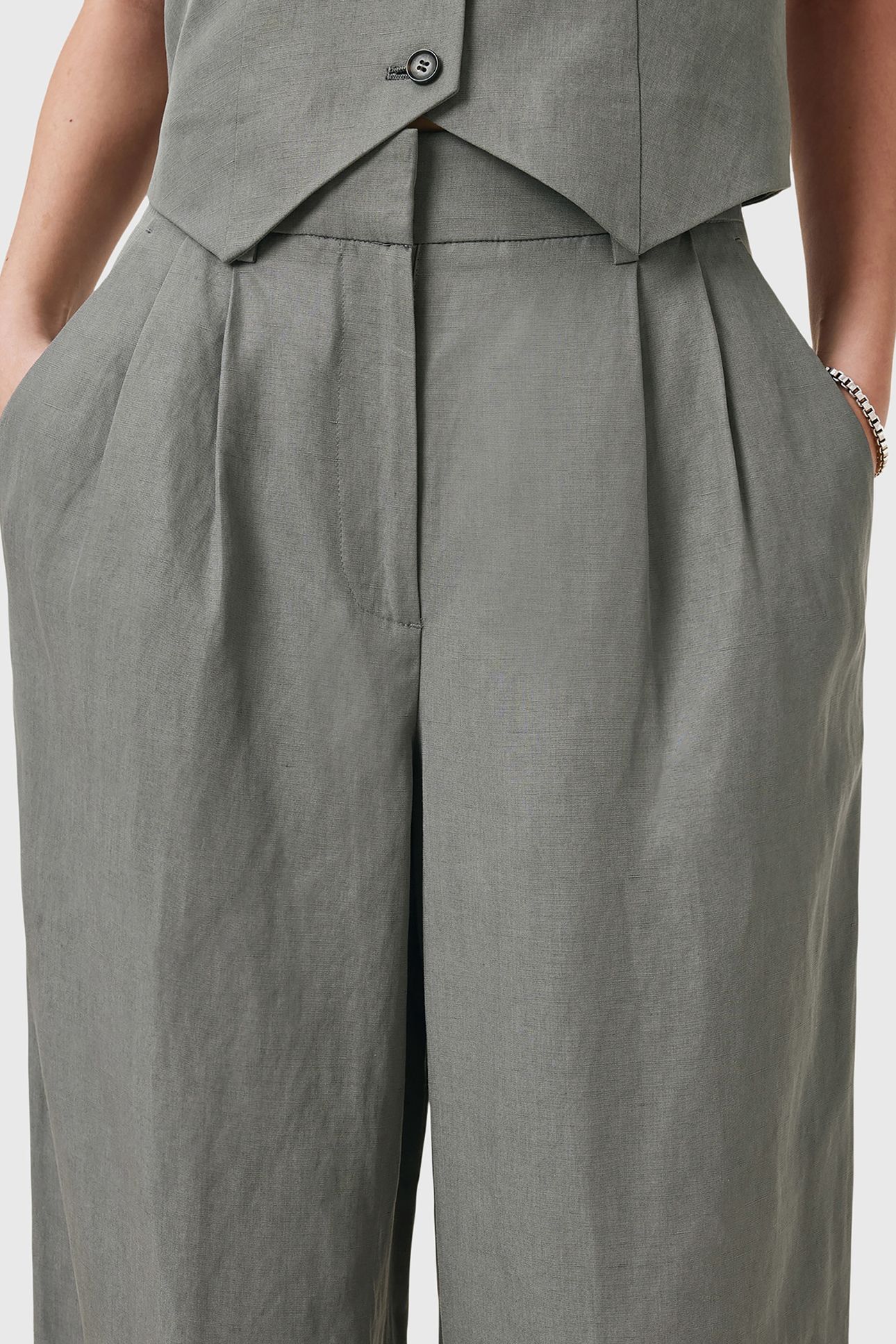 AVERIE LIN TROUSER GREY 7