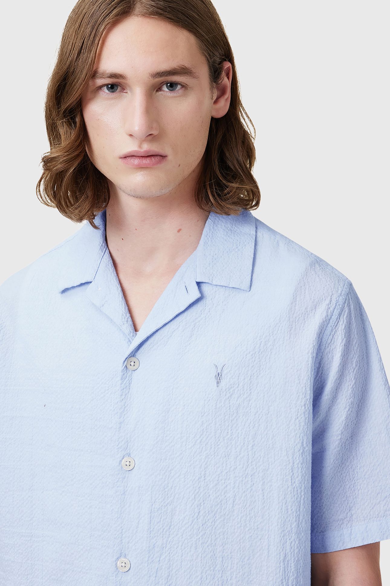 VALMER SS SHIRT SHORE BLUE 7
