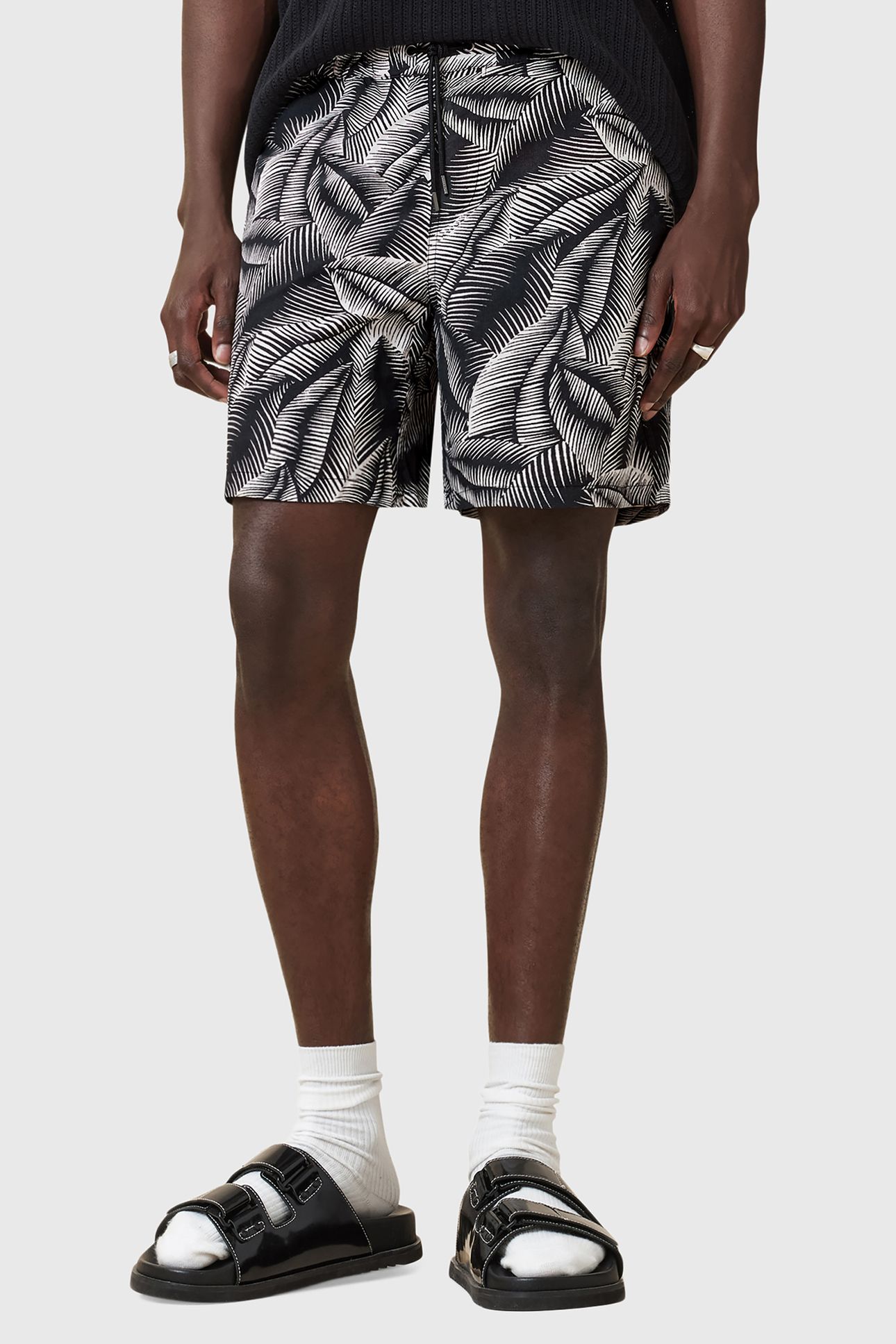 MARSEILLE SWIMSHORT JET BLACK/OPT WHT 1