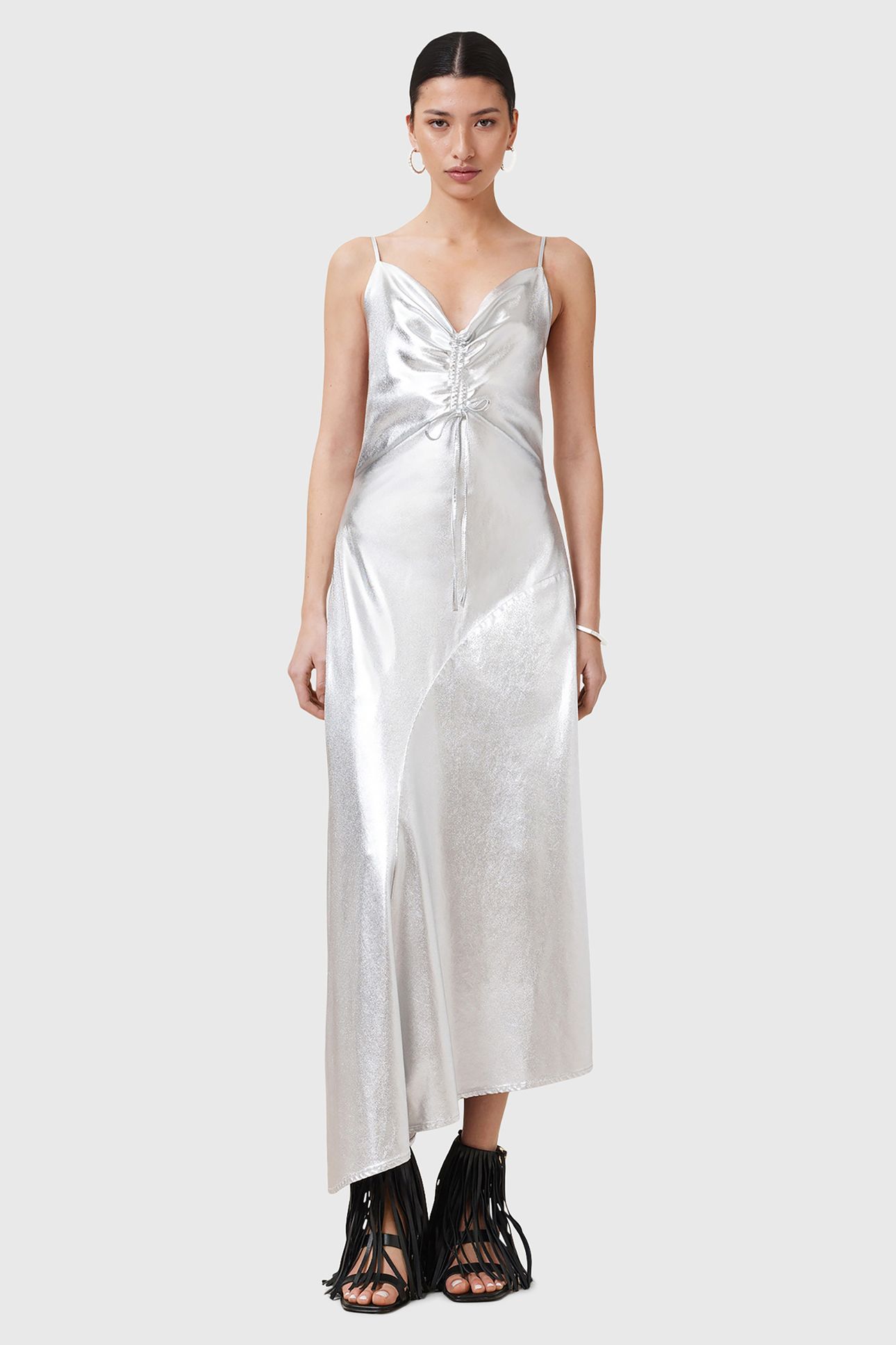 ALEXIA DRESS METALLIC SILVER 4