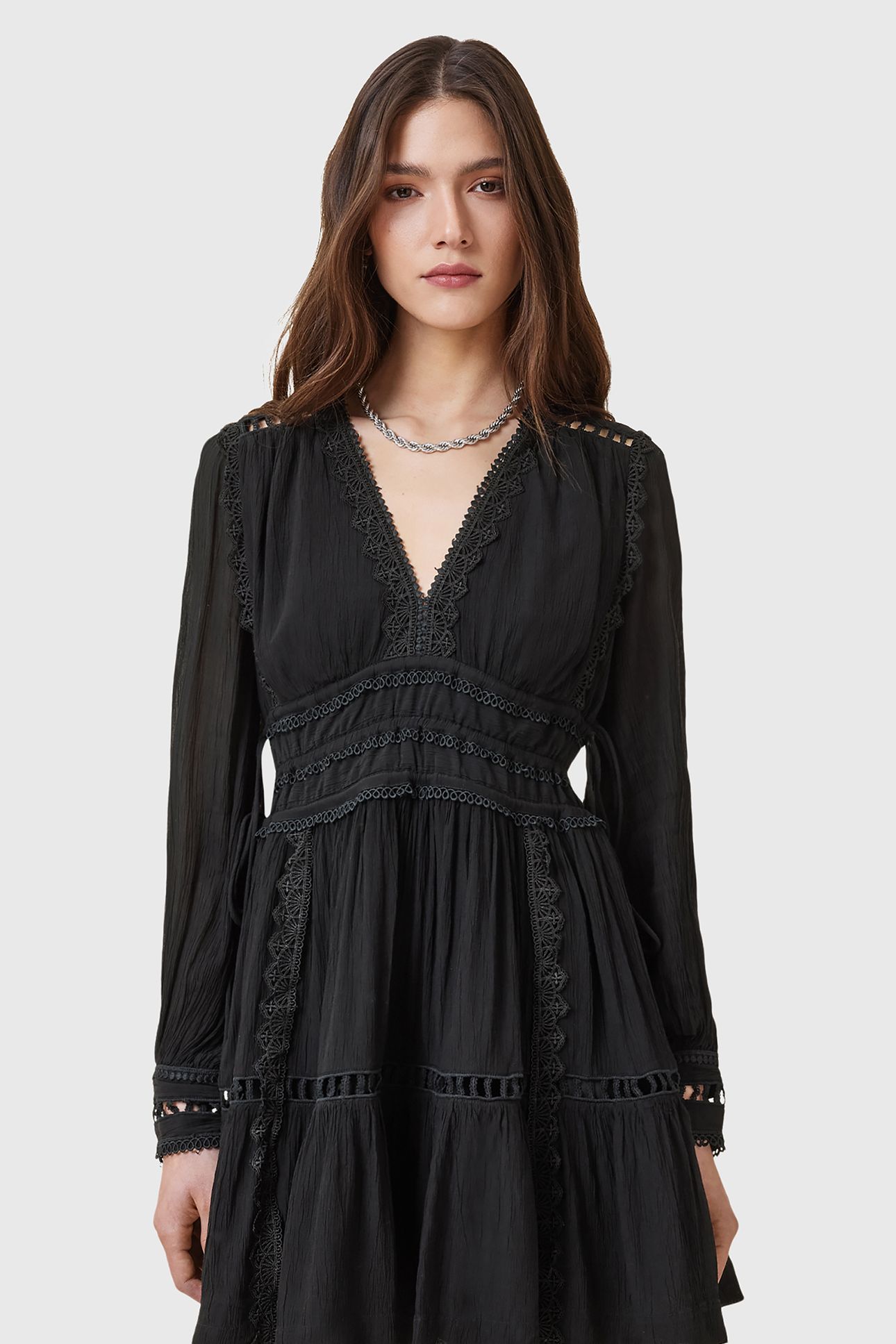 XANTHE LS MINI DRESS BLACK 4