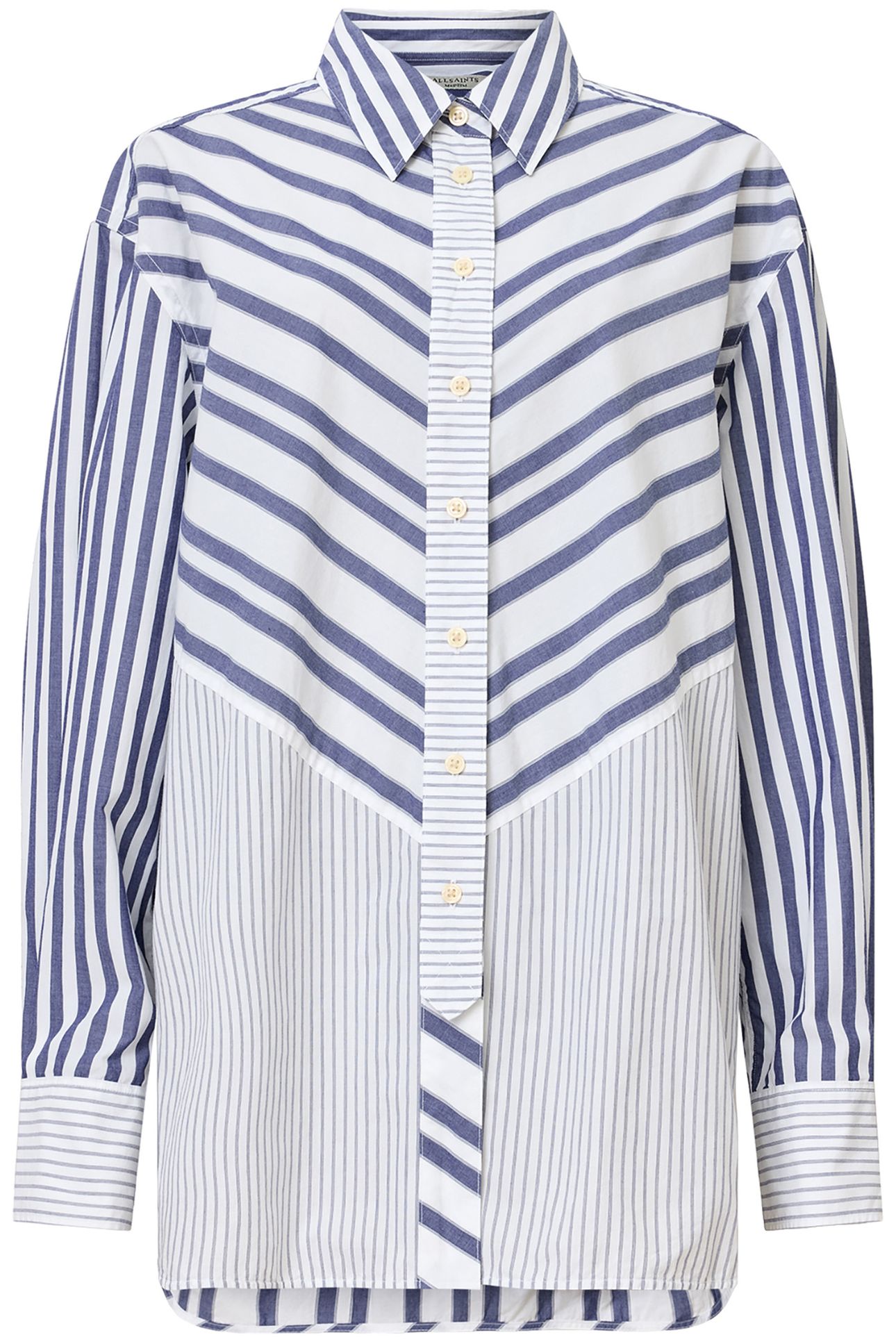 SHANNON STRIPE SHIRT WHITE/BLUE 4