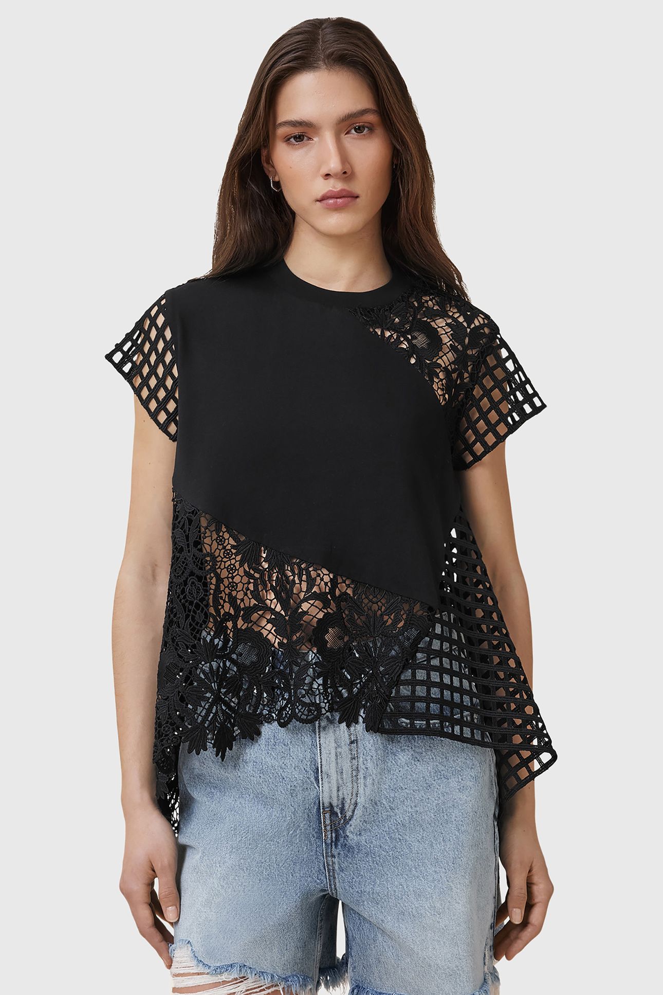 ZALA CROCHET TOP BLACK 1