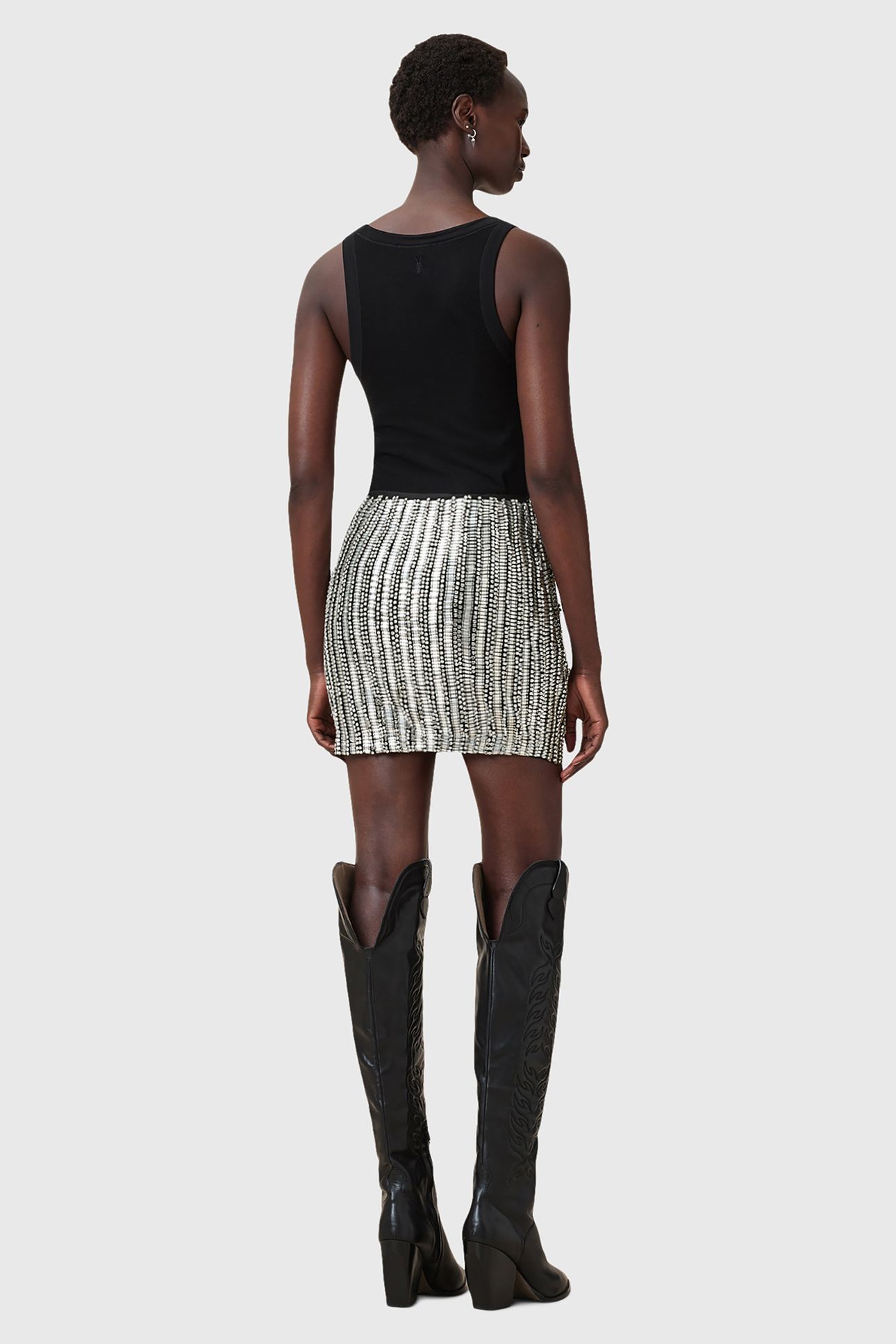 JAMILIA EMB SKIRT SILVER 4