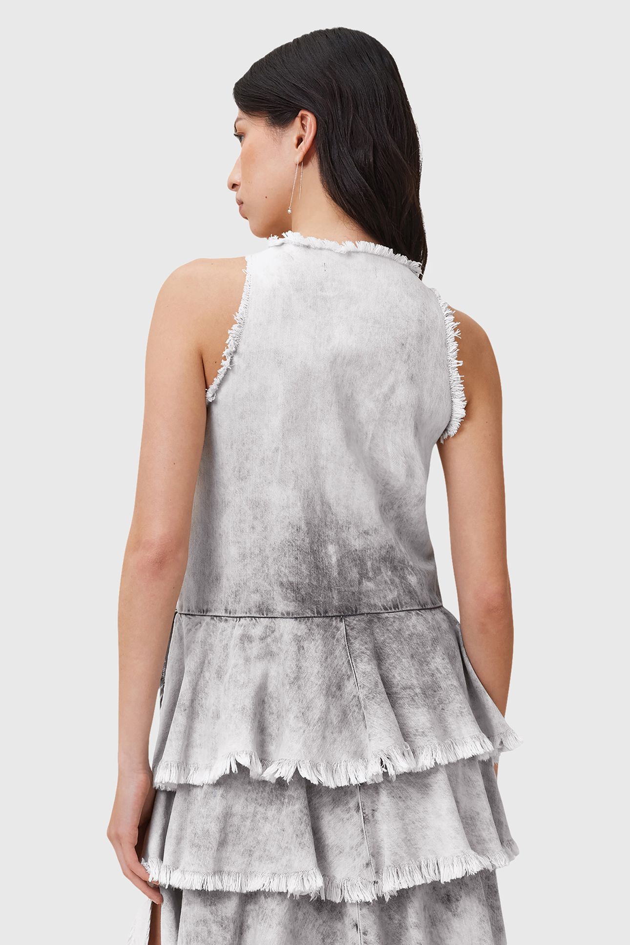 CAVARLY MINI DRESS DENIM GREY 2