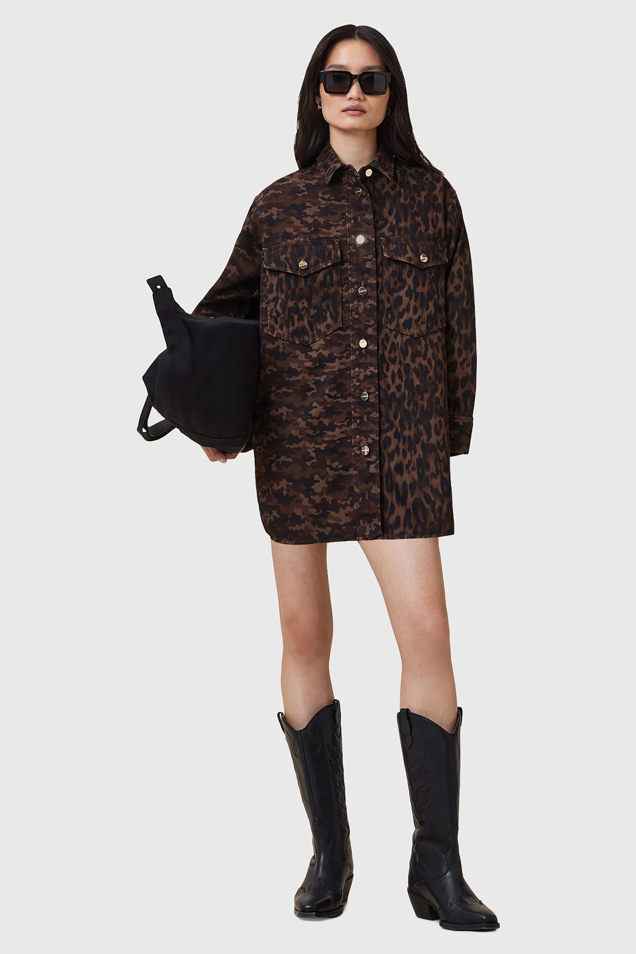 FAYE SHACKET DRESS CAMO BROWN 5