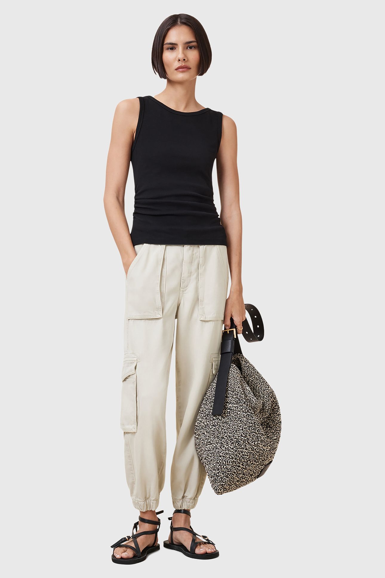FREDA TENCEL TROUSER ECRU WHITE 6