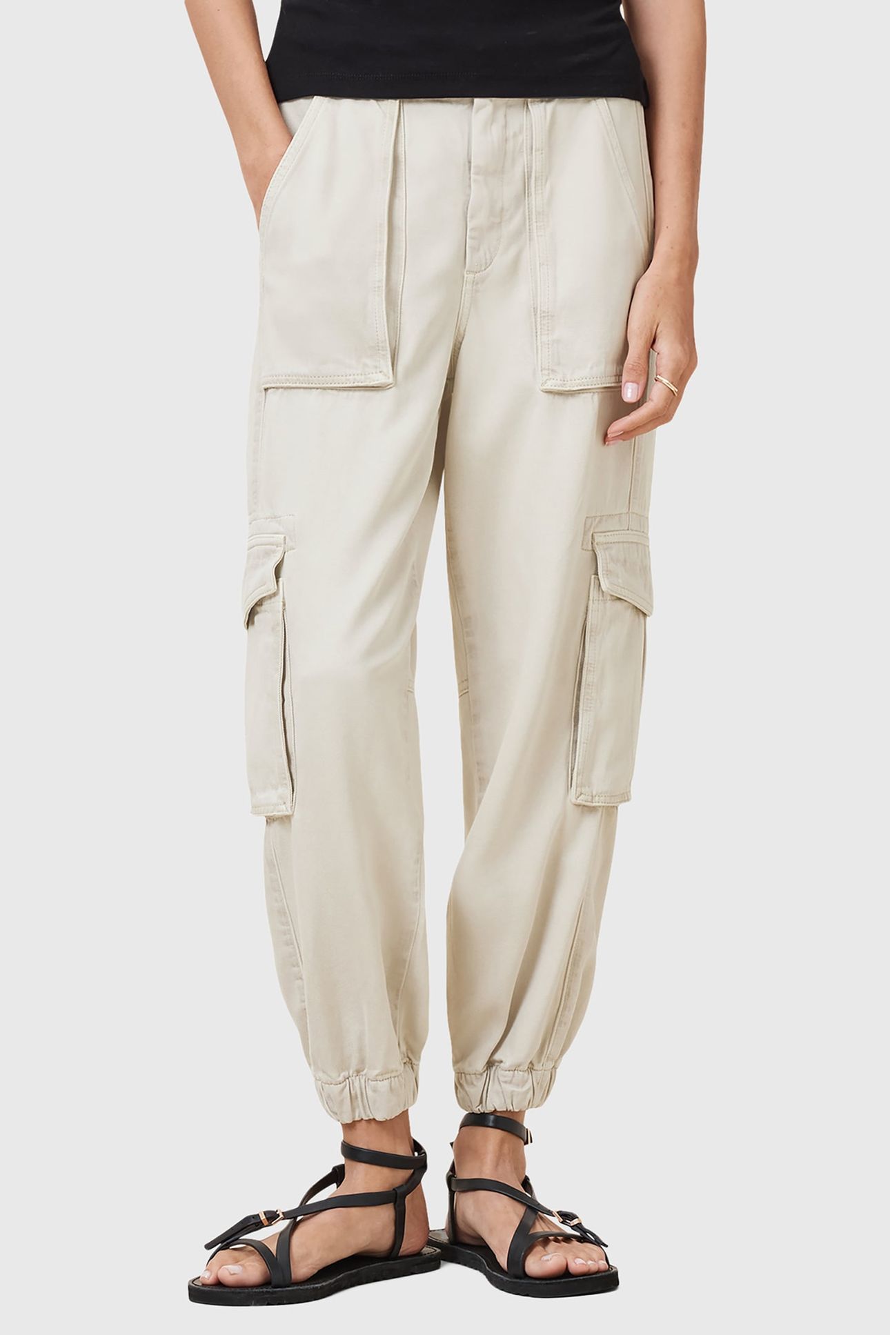 FREDA TENCEL TROUSER ECRU WHITE 1