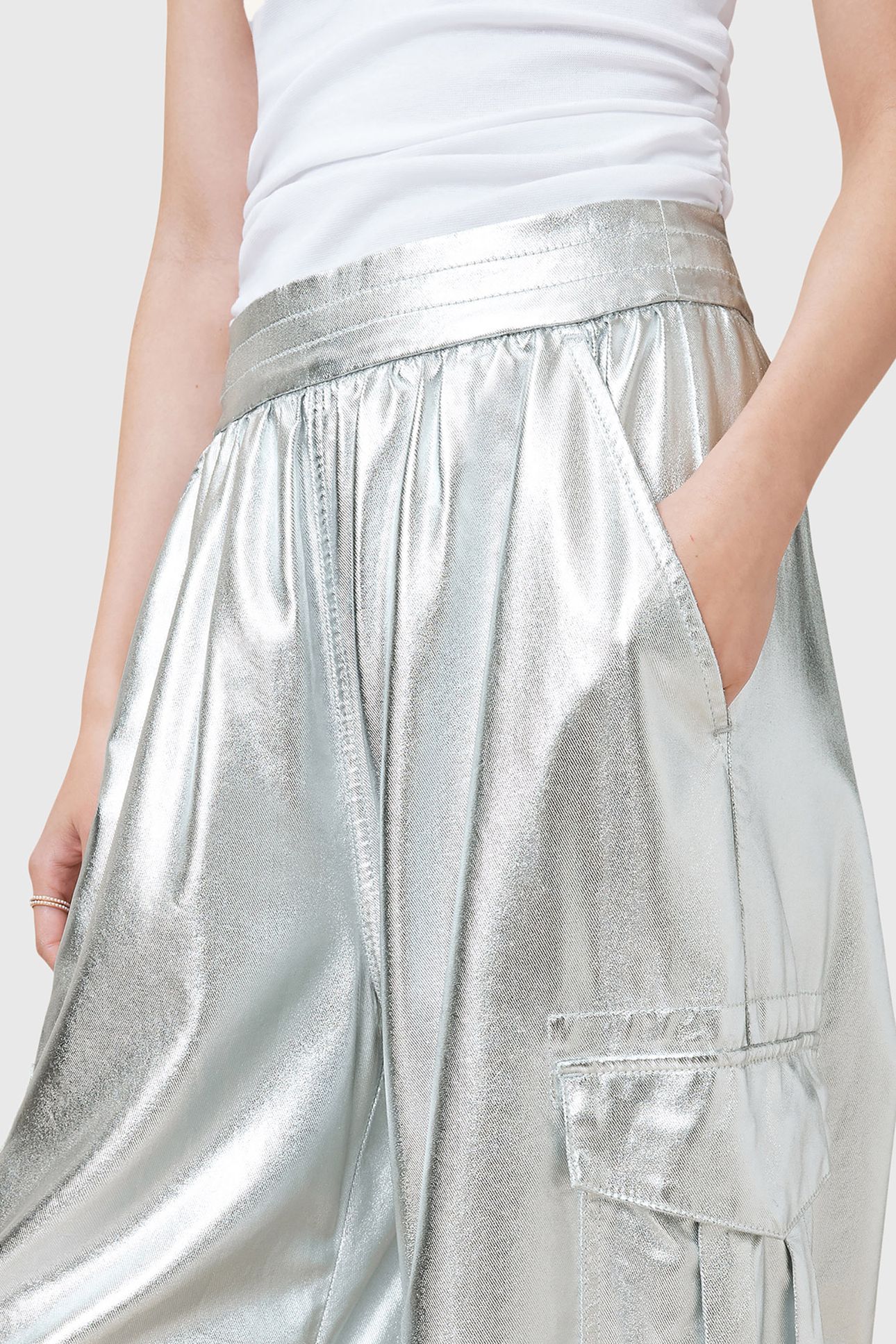 KAYE TROUSER METALLIC SILVER 9