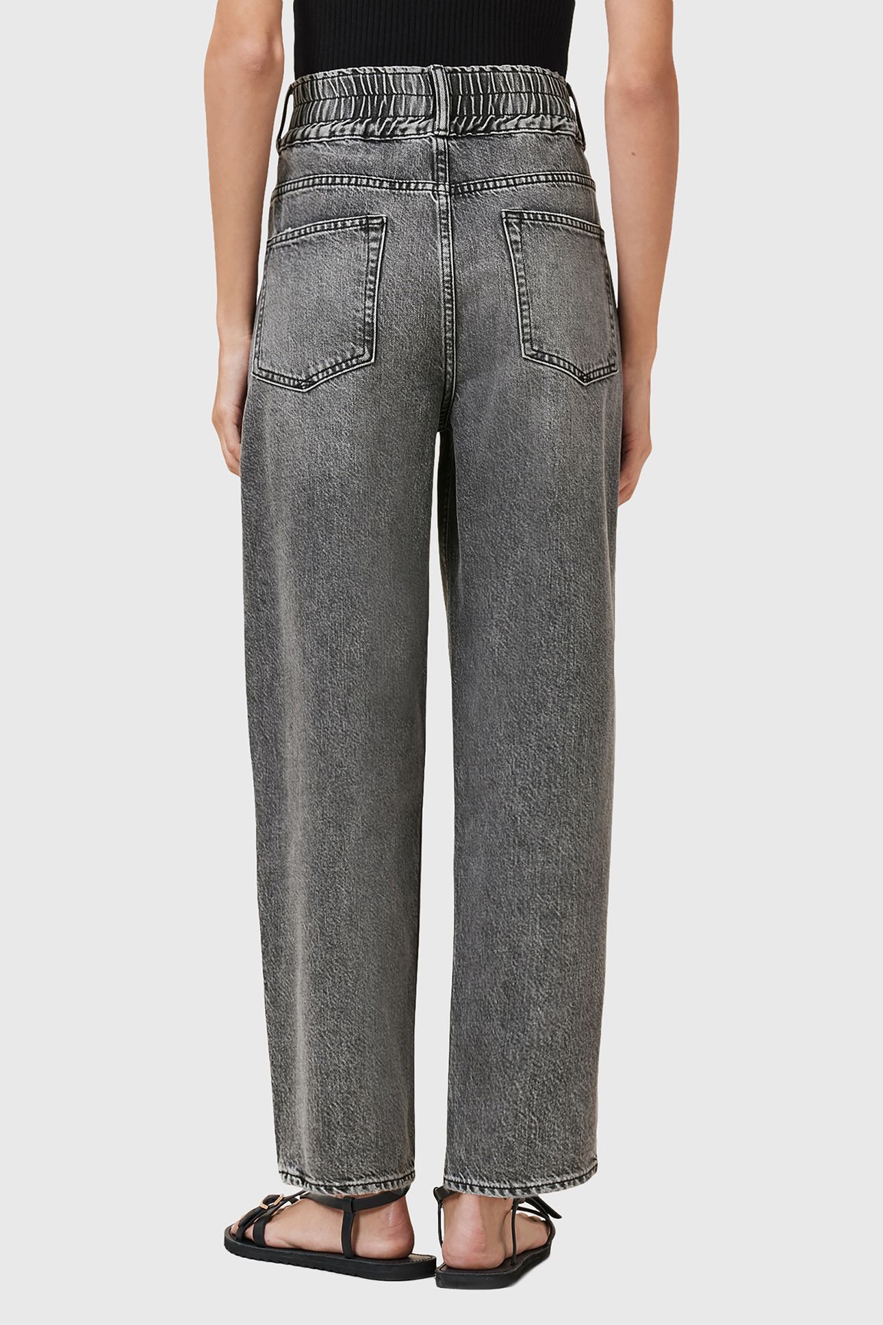 DAISY TAPERED JEAN WASHED GREY 2