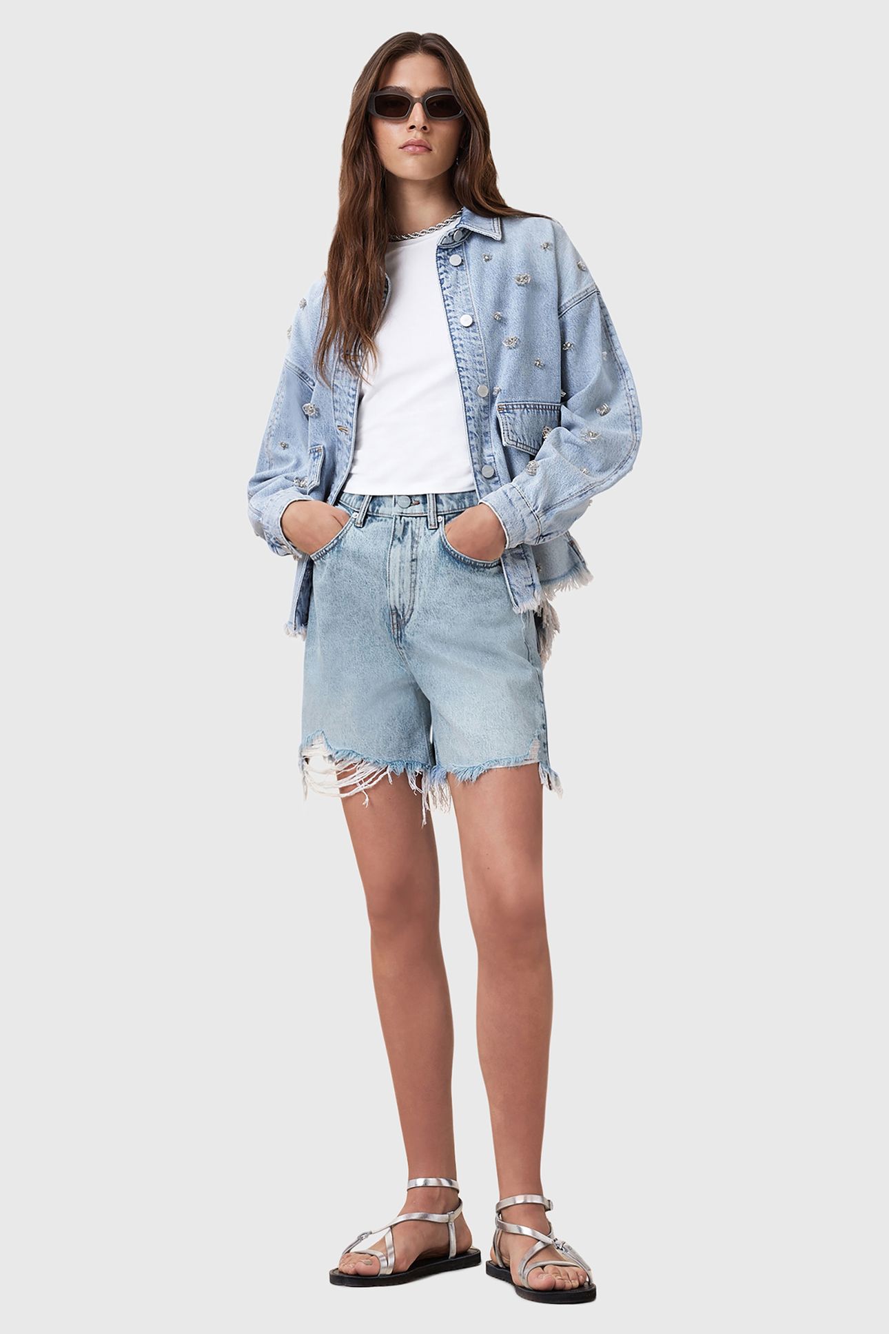 DORIS DENIM SHORT LIGHT INDIGO 6