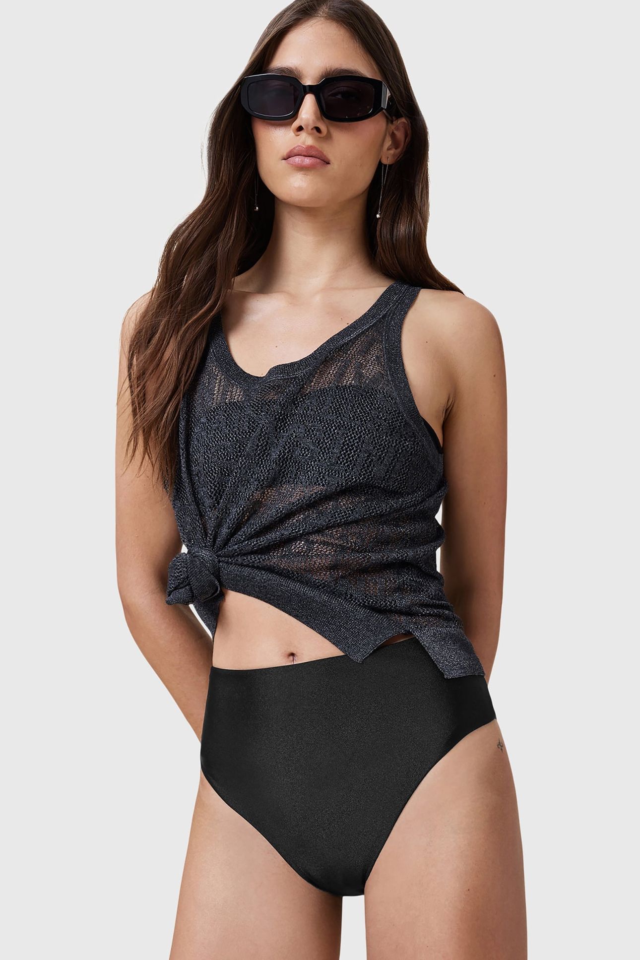 COURT BIKINI BOTTOM BLACK SHIMMER 5
