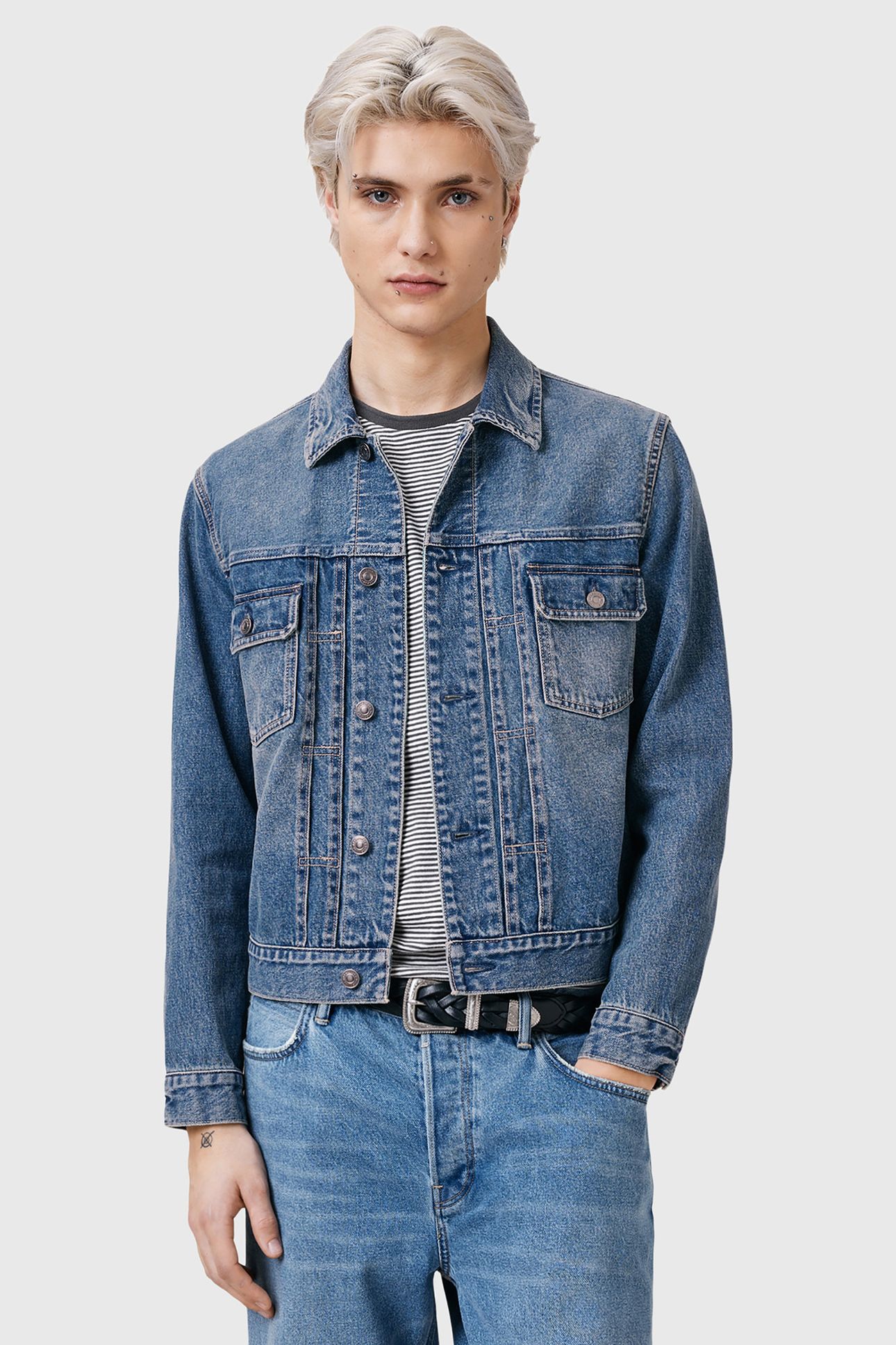 EXILE JACKET WASHED INDIGO BLUE 5