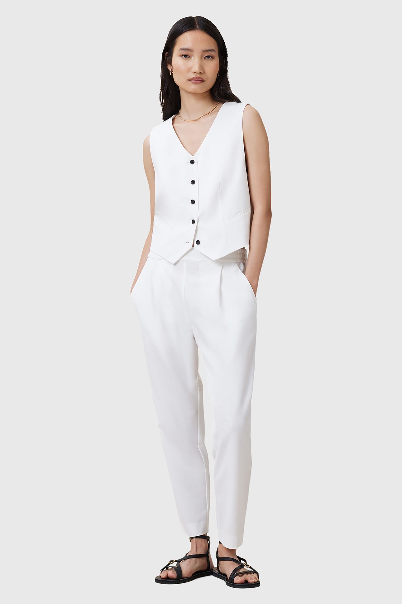 ALEIDA TRI WAISTCOAT WHITE 3