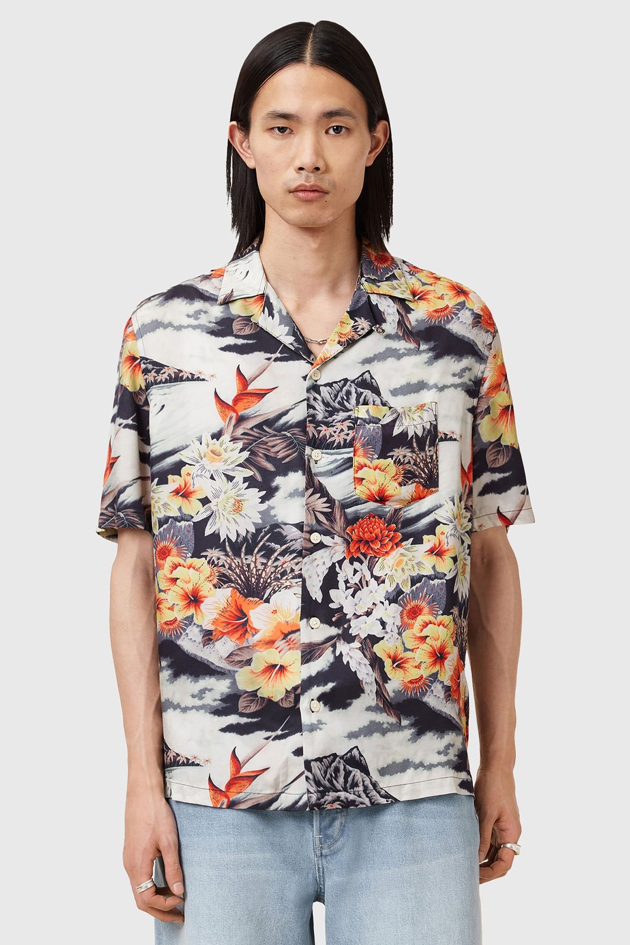 OSCANI SS SHIRT JET BLACK 1