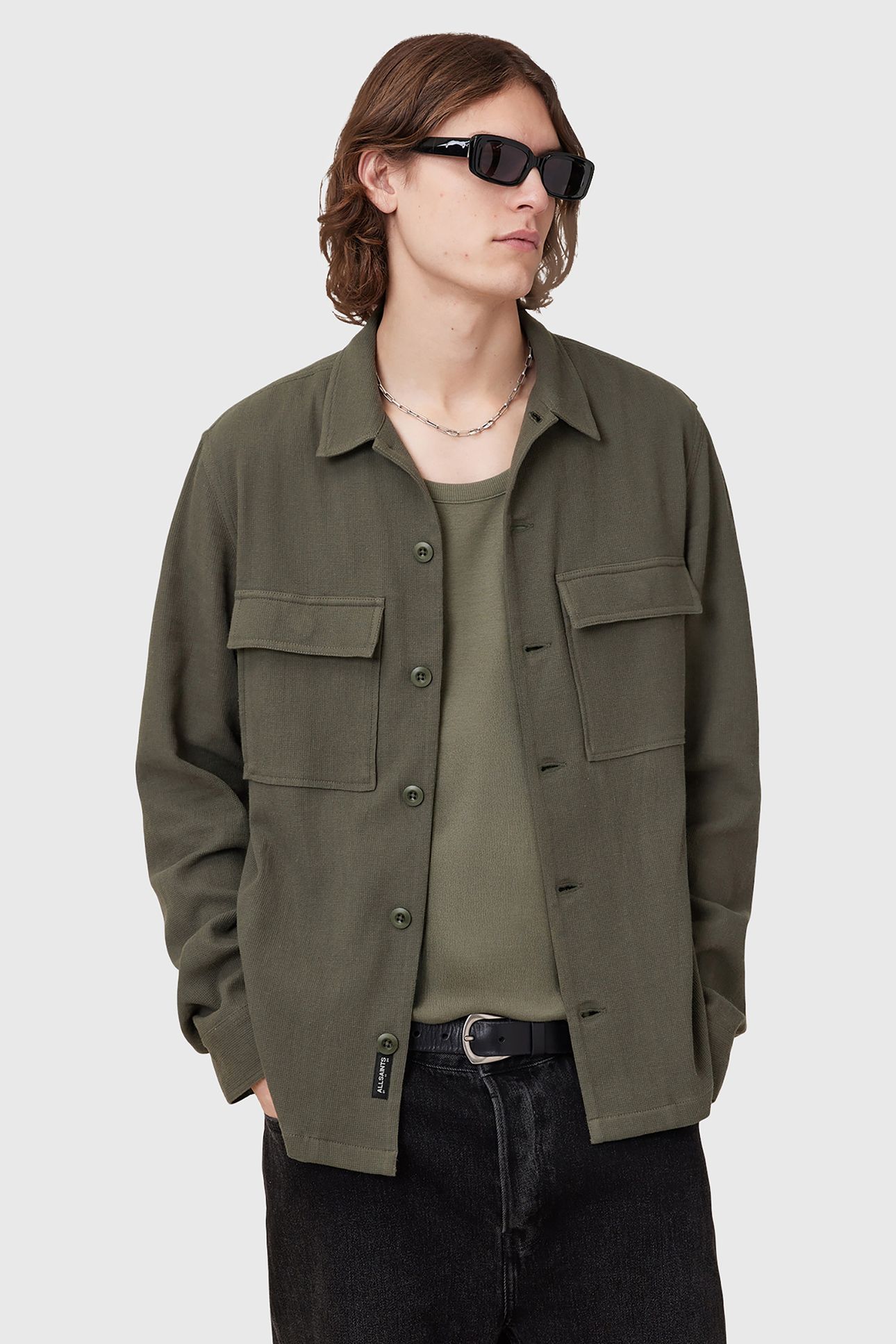 VISCAR LS SHIRT KHAKI GREEN 1