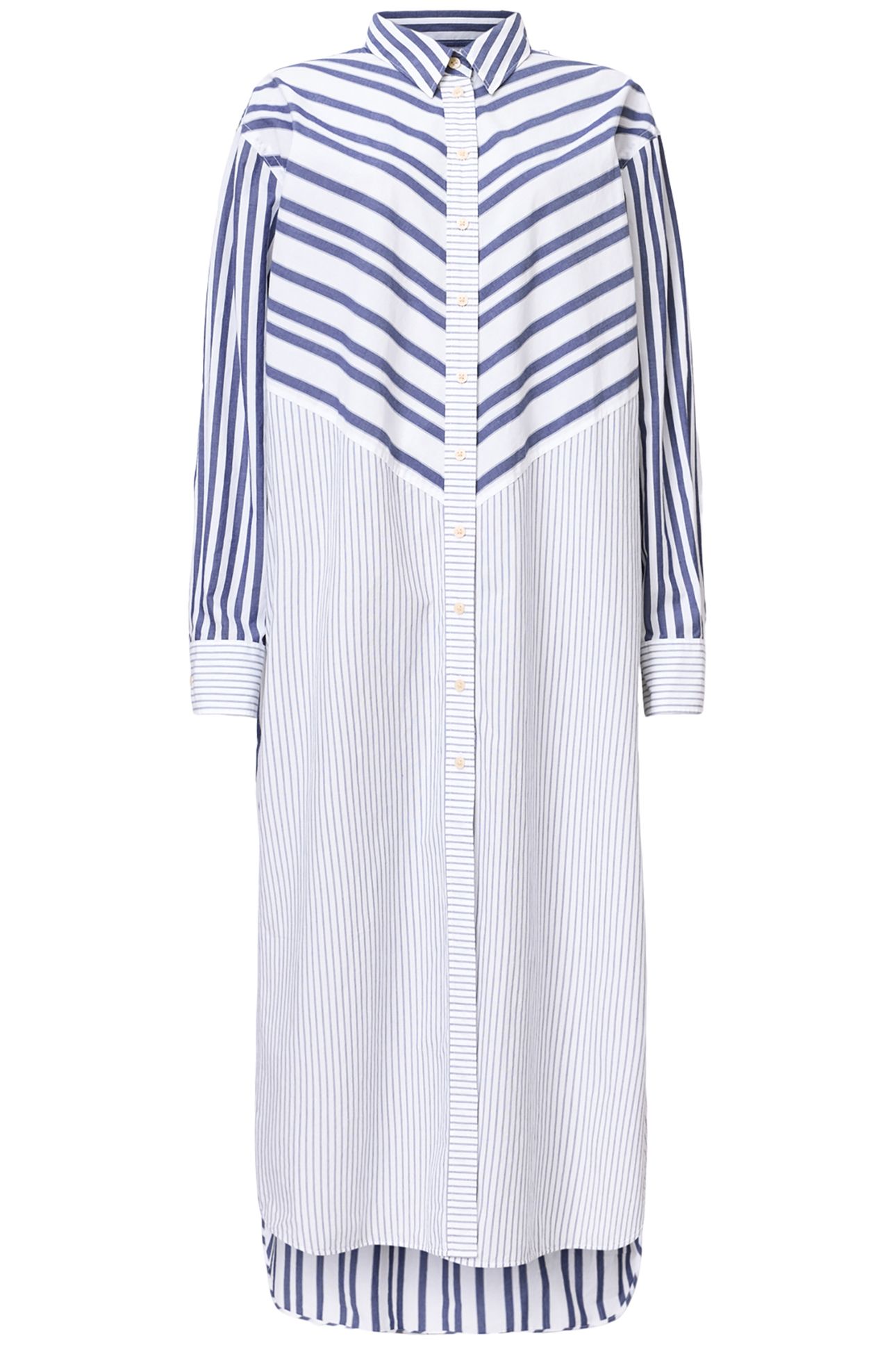 SHANNON SHIRT DRESS WHITE/BLUE 3