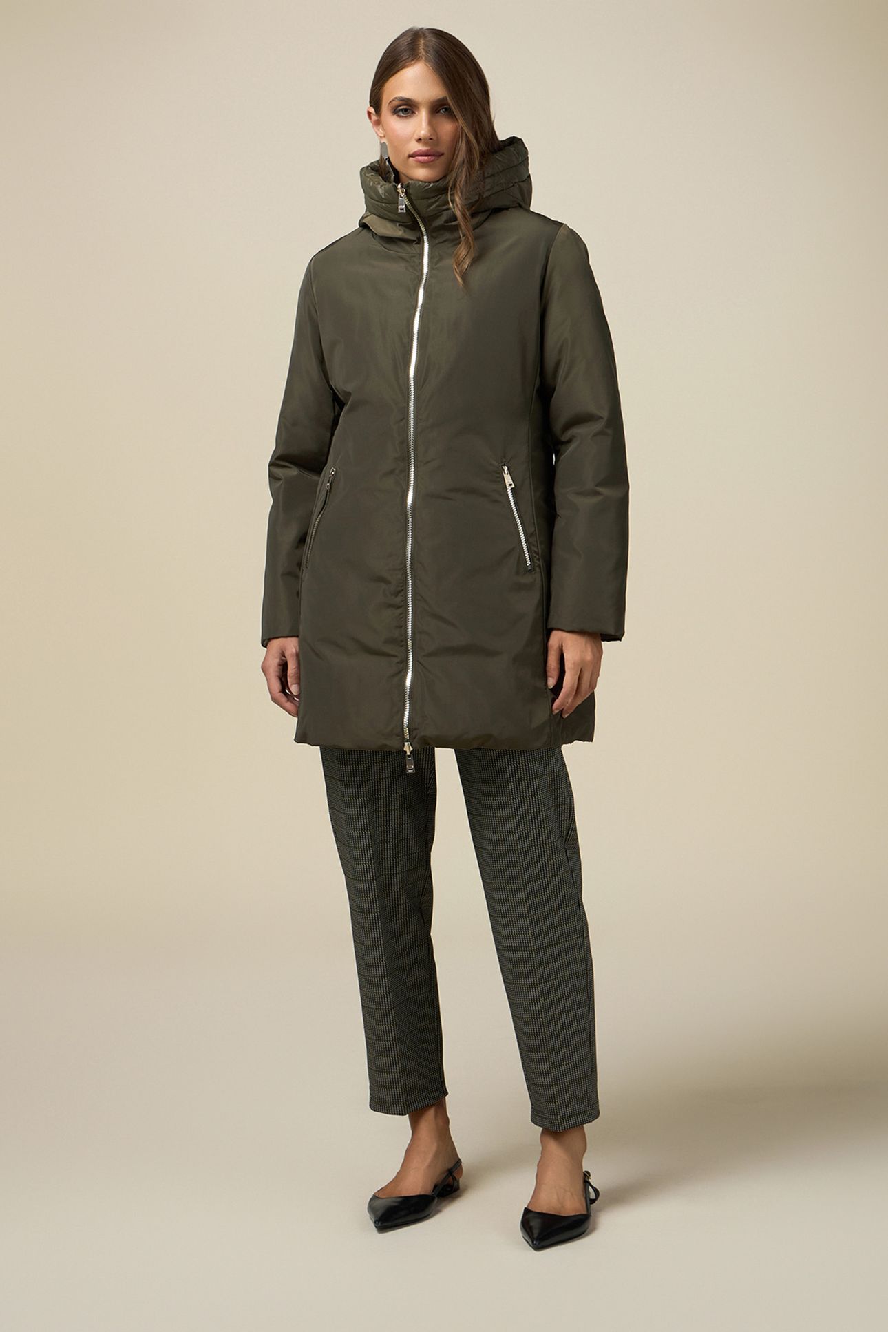 REVERSIBLE PARKA WITH HOOD GREEN 1