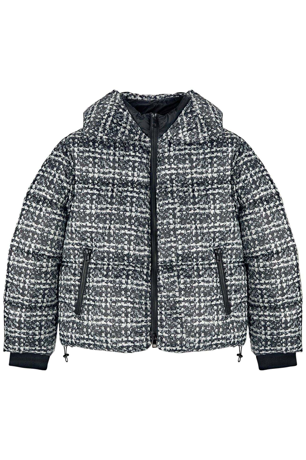 PRINTED PADDED JACKET WITH ZIP BLACK 3