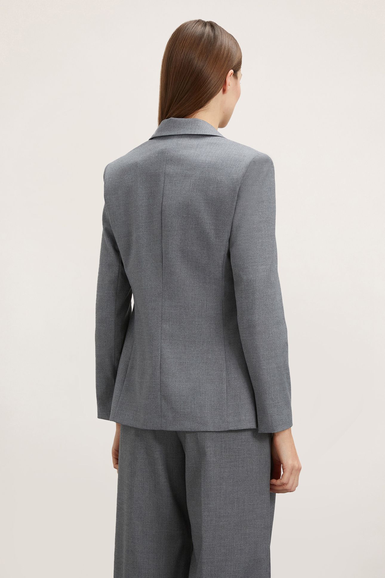 SINGLE-BREASTED POLYVISCOSE JACKET GREY 2