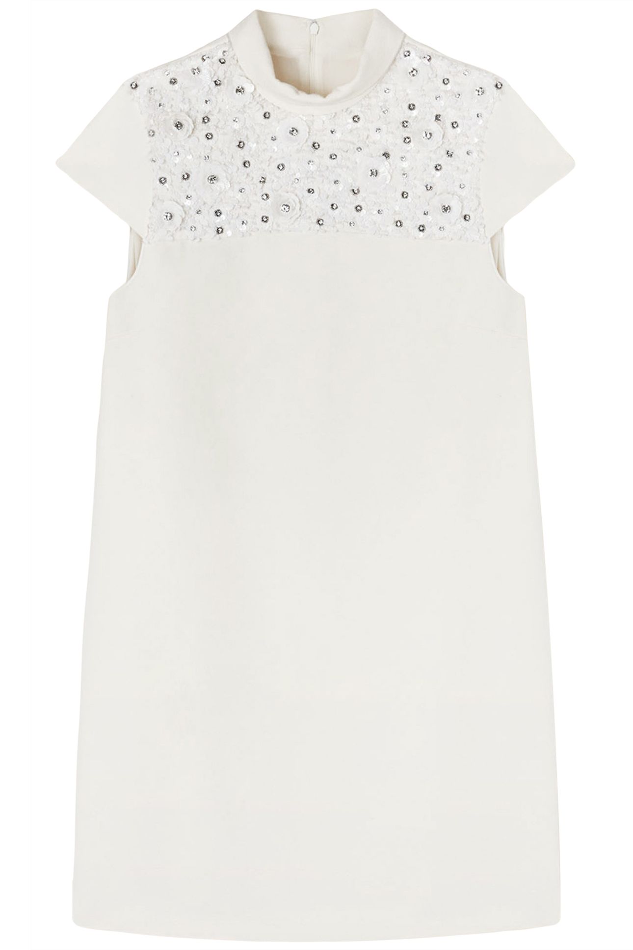 MINIDRESS WITH EMBROIDERED COLLAR WHITE 3