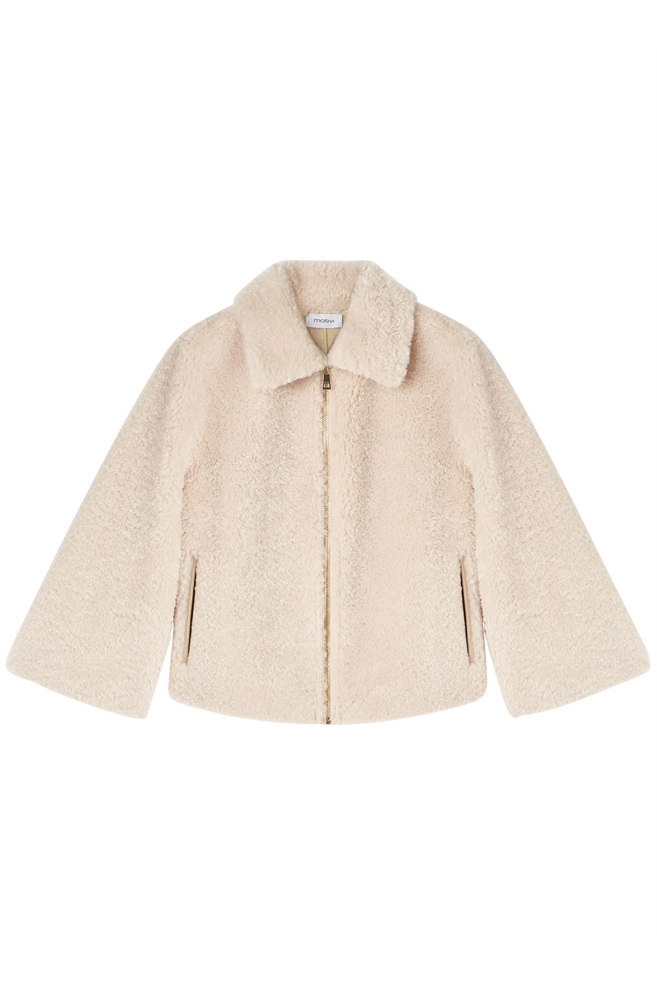 TEDDY CAPE WITH ZIP WHITE 4
