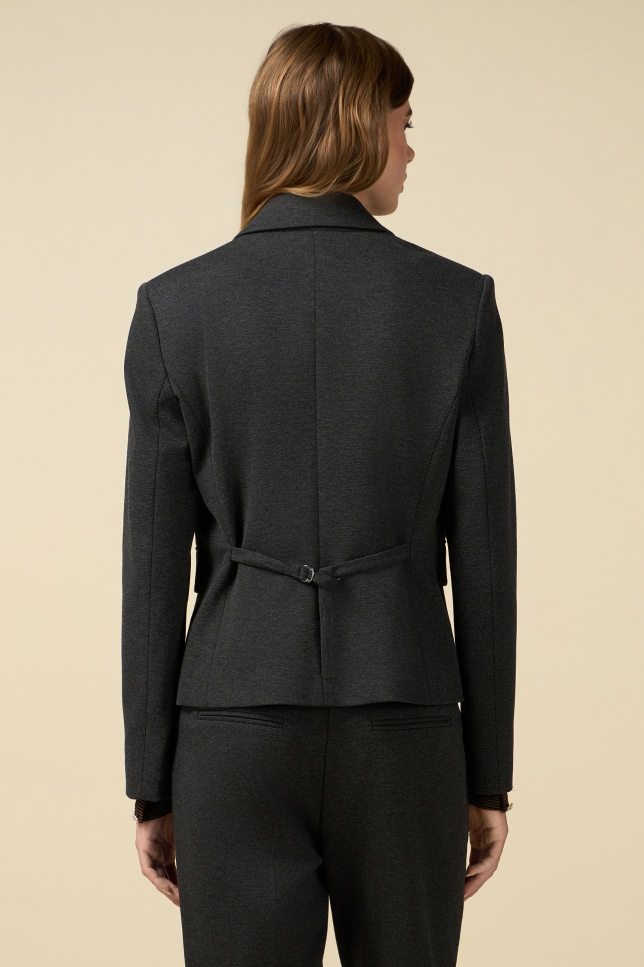 MILANO KNIT FABRIC BLAZER GREY 2