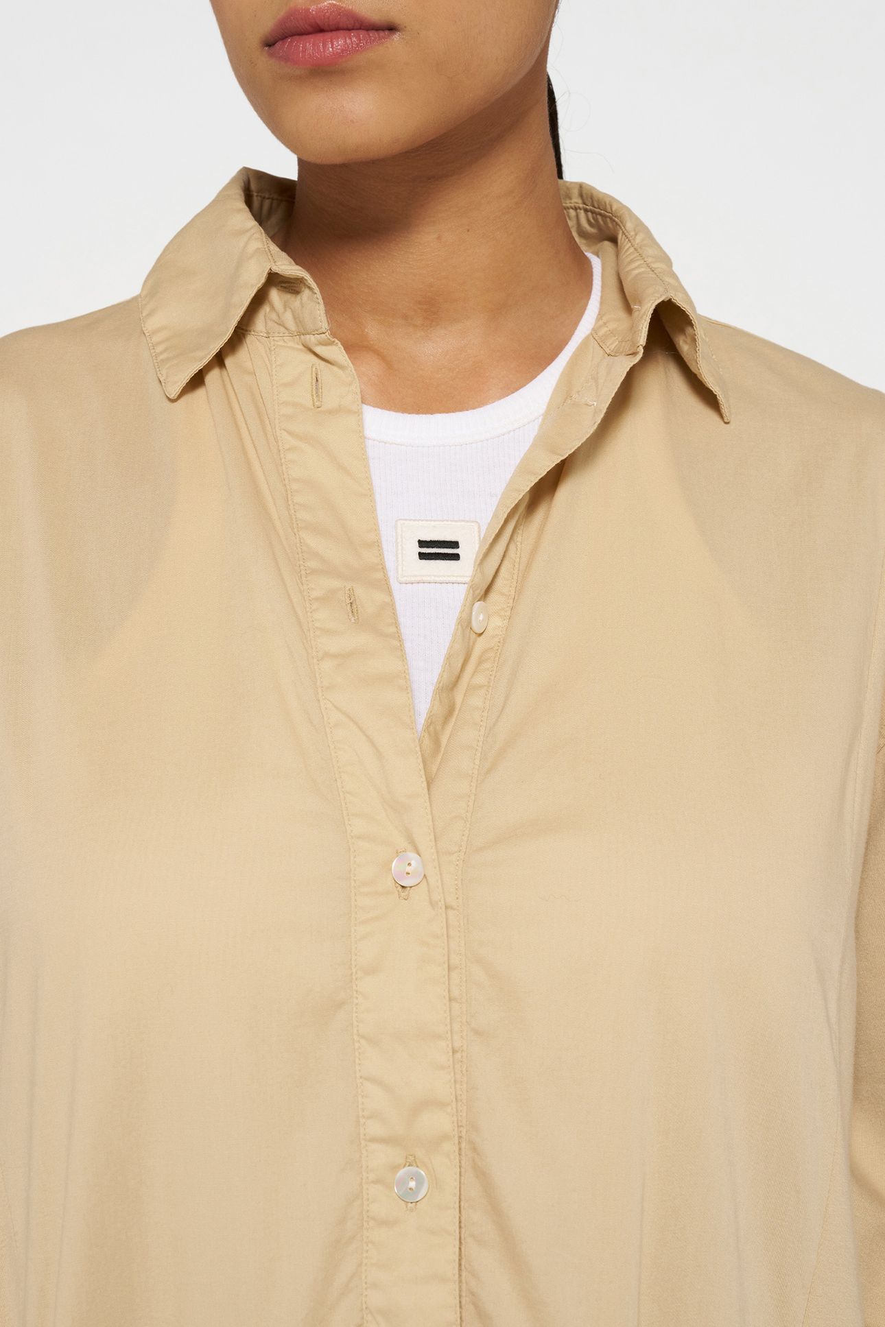 THE BILLIE DRESS POPLIN LIGHT LATTE 6