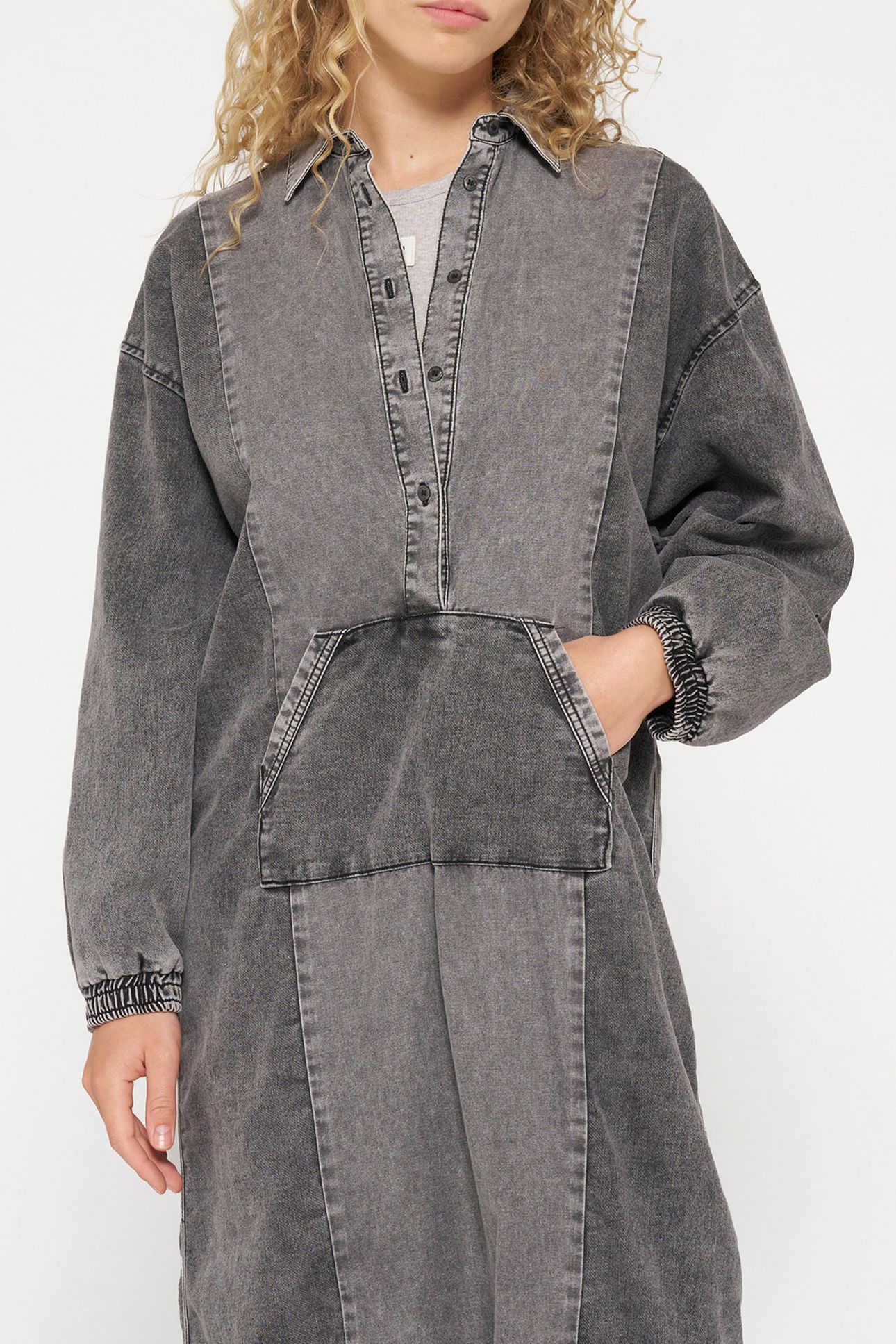 THE BILLIE DRESS JOG DENIM BLACK 5