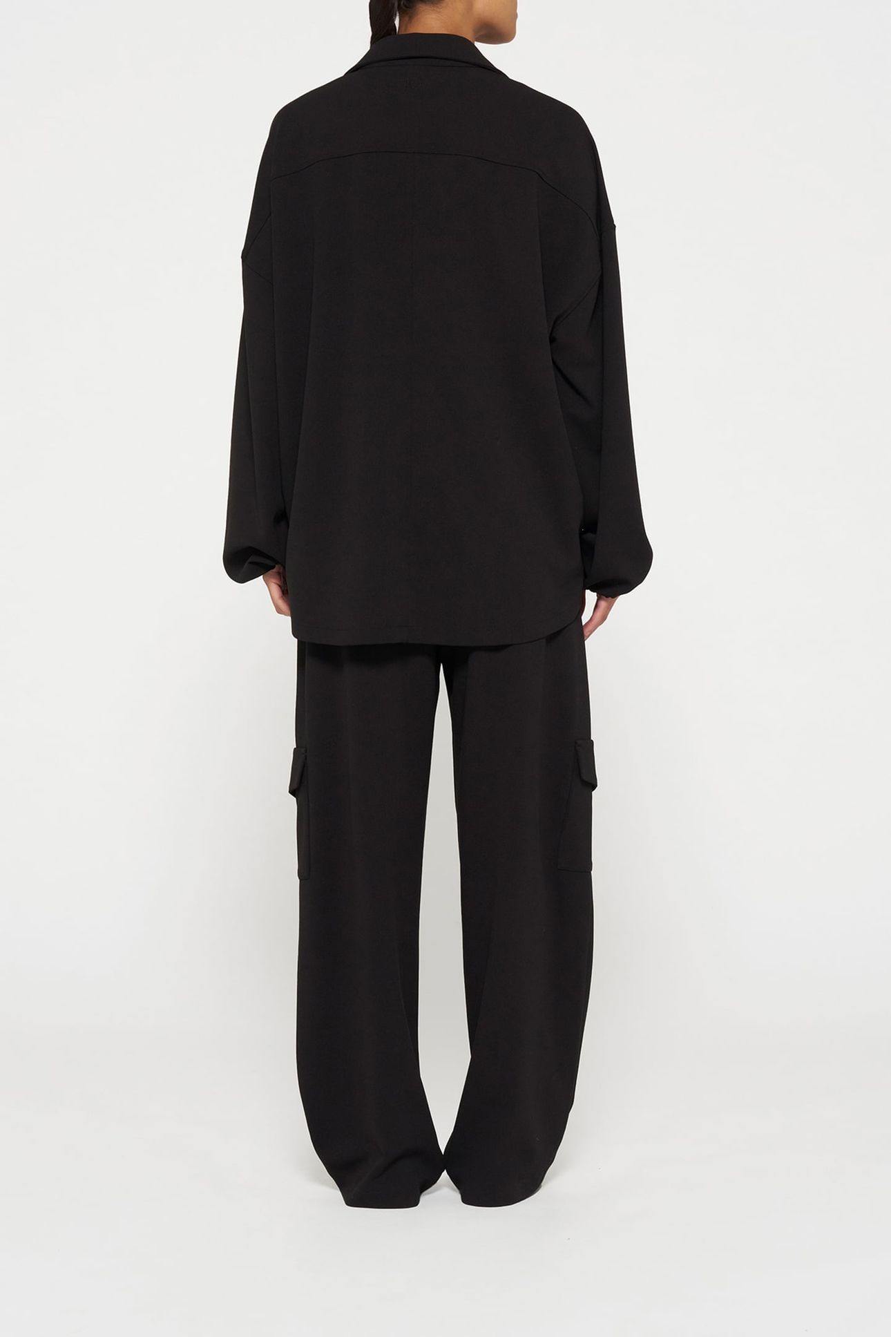 OVERSHIRT CREPE BLACK 3