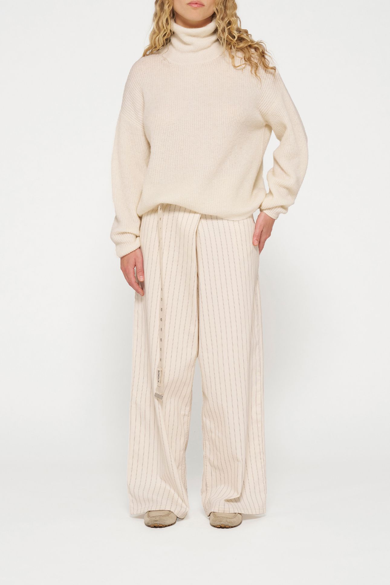 COLL SWEATER SOFT KNIT ECRU 2