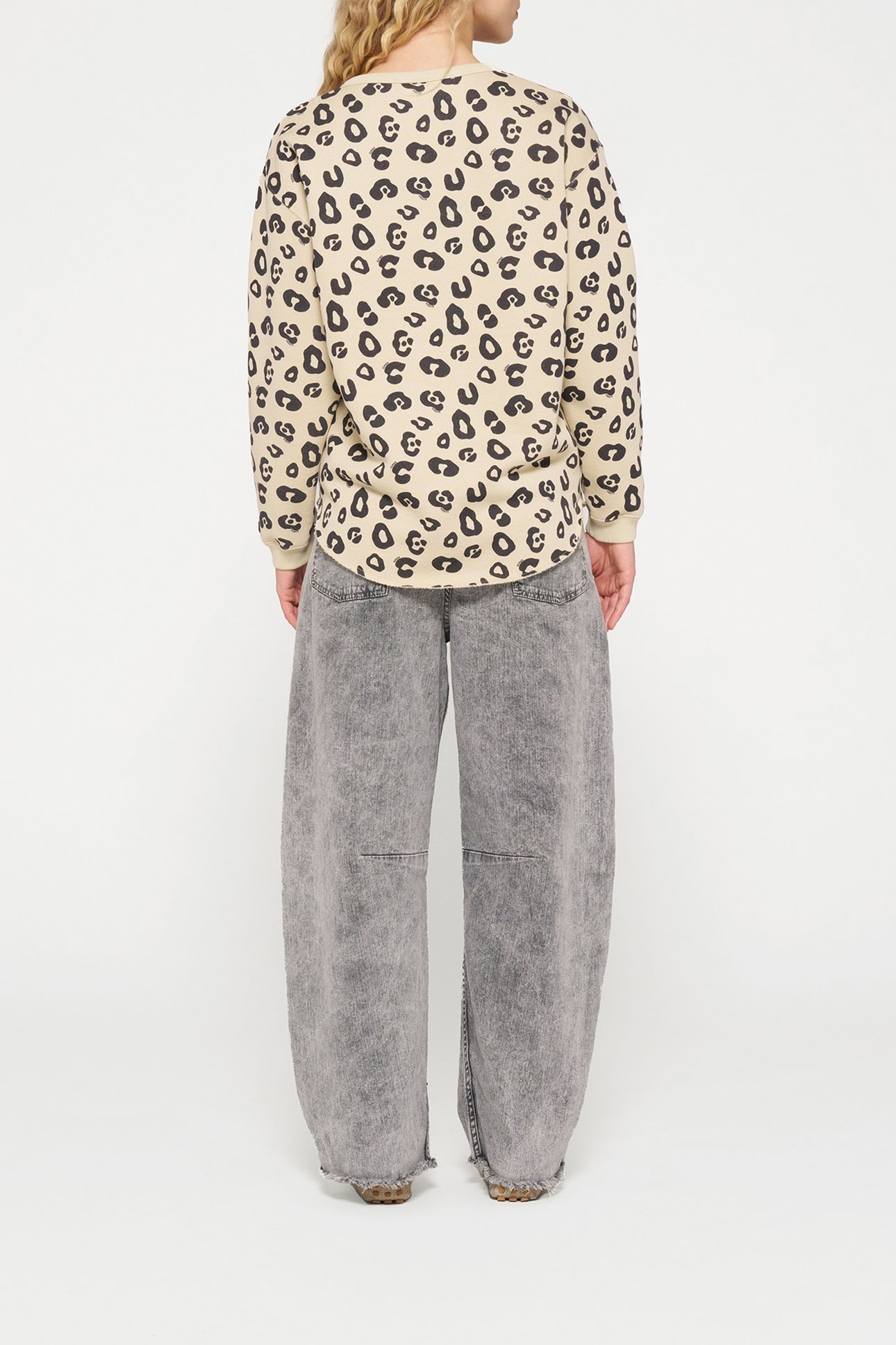 RAW EDGE SWEATER LEOPARD OYSTER 3