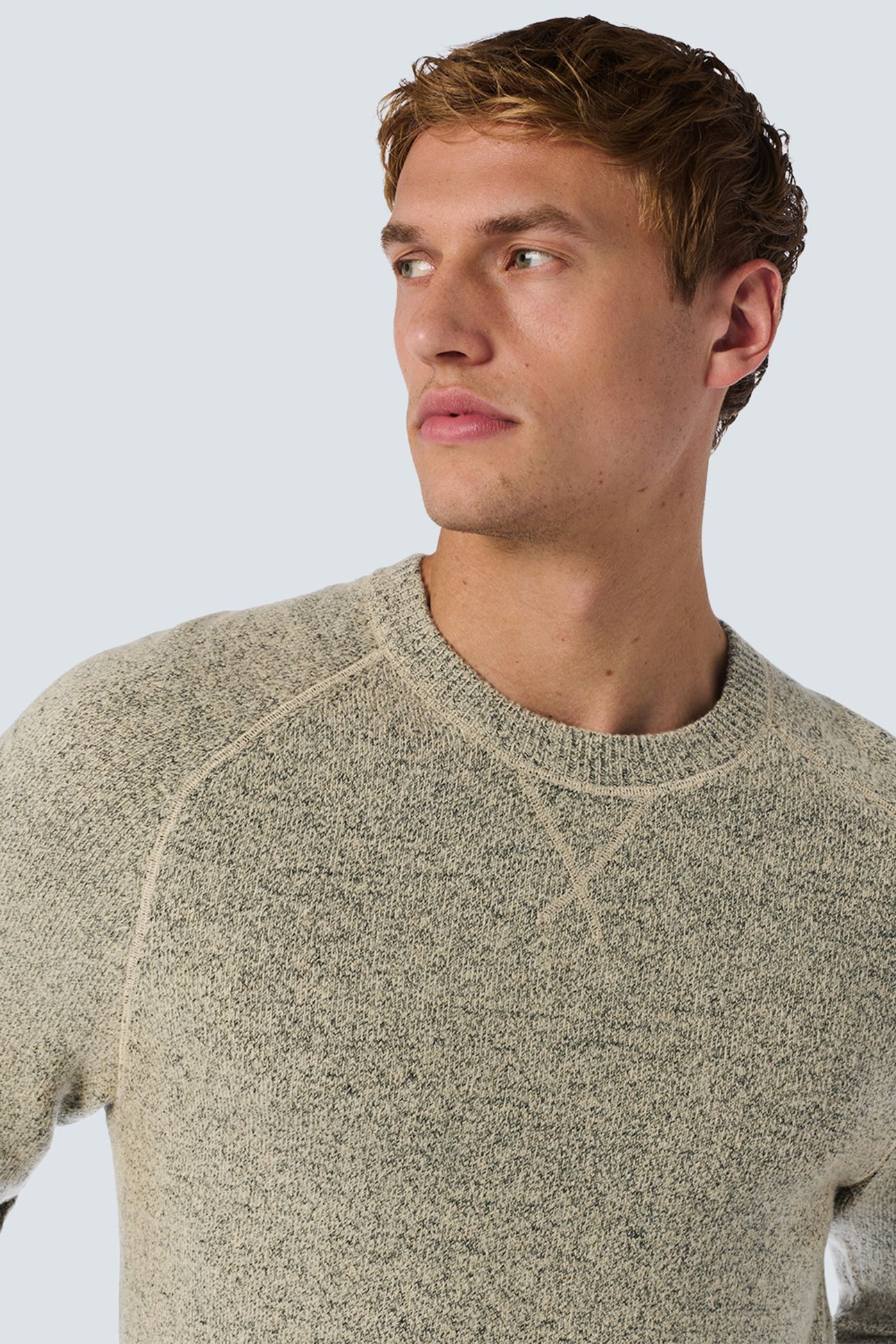 PULLOVER CREWNECK MELANGE WITH WOOL CEMENT 6