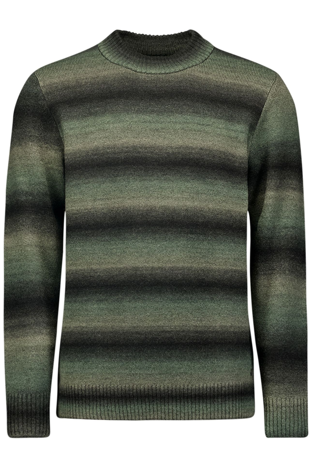 PULLOVER CREWNECK DEGRADE STRIPES WITH WOOL SMOKE 1