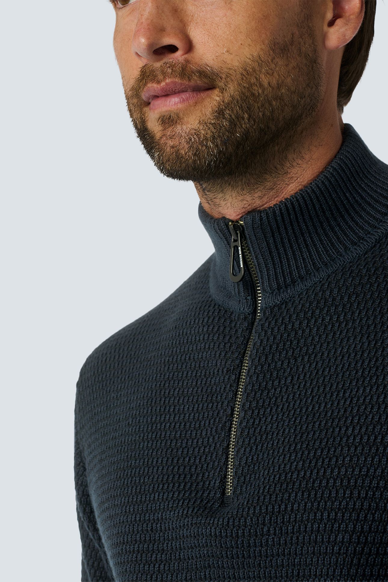 PULLOVER HALF ZIPPER 2 COLOURED MELANGE NIGHT 6