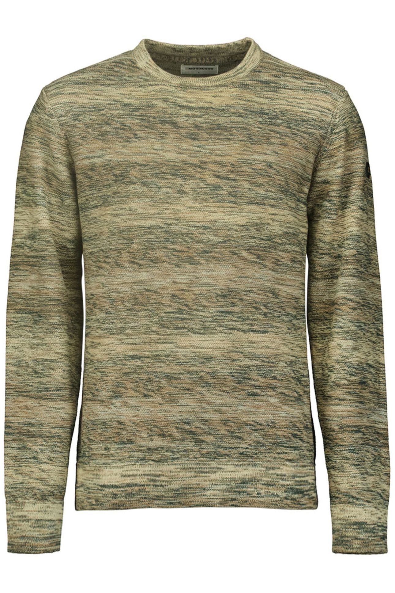 PULLOVER CREWNECK CABLE JACQUARD DEGRADE COLOURS SMOKE 1